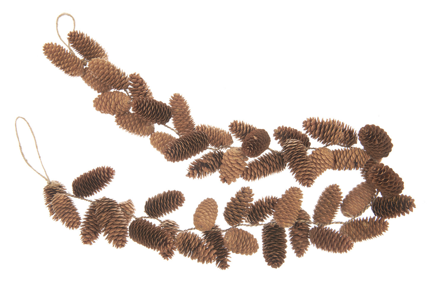 Fichtenzapfen-Girlande 120cm von Rico Design Fichtenzapfen-Girlande von Rico Design, 120cm lang, zeigt natürliche braune Zapfen an einer Schnur. Ideal für rustikale Dekorationen.