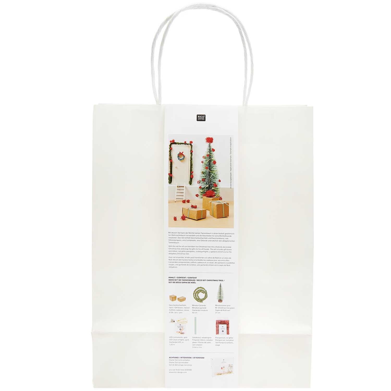 Wichtelwelt Deko Set Oh Tannenbaum von Rico Design Wichtelwelt Deko Set Oh Tannenbaum in einer weißen Verpackung von Rico Design, ideal für festliche Dekorationen.