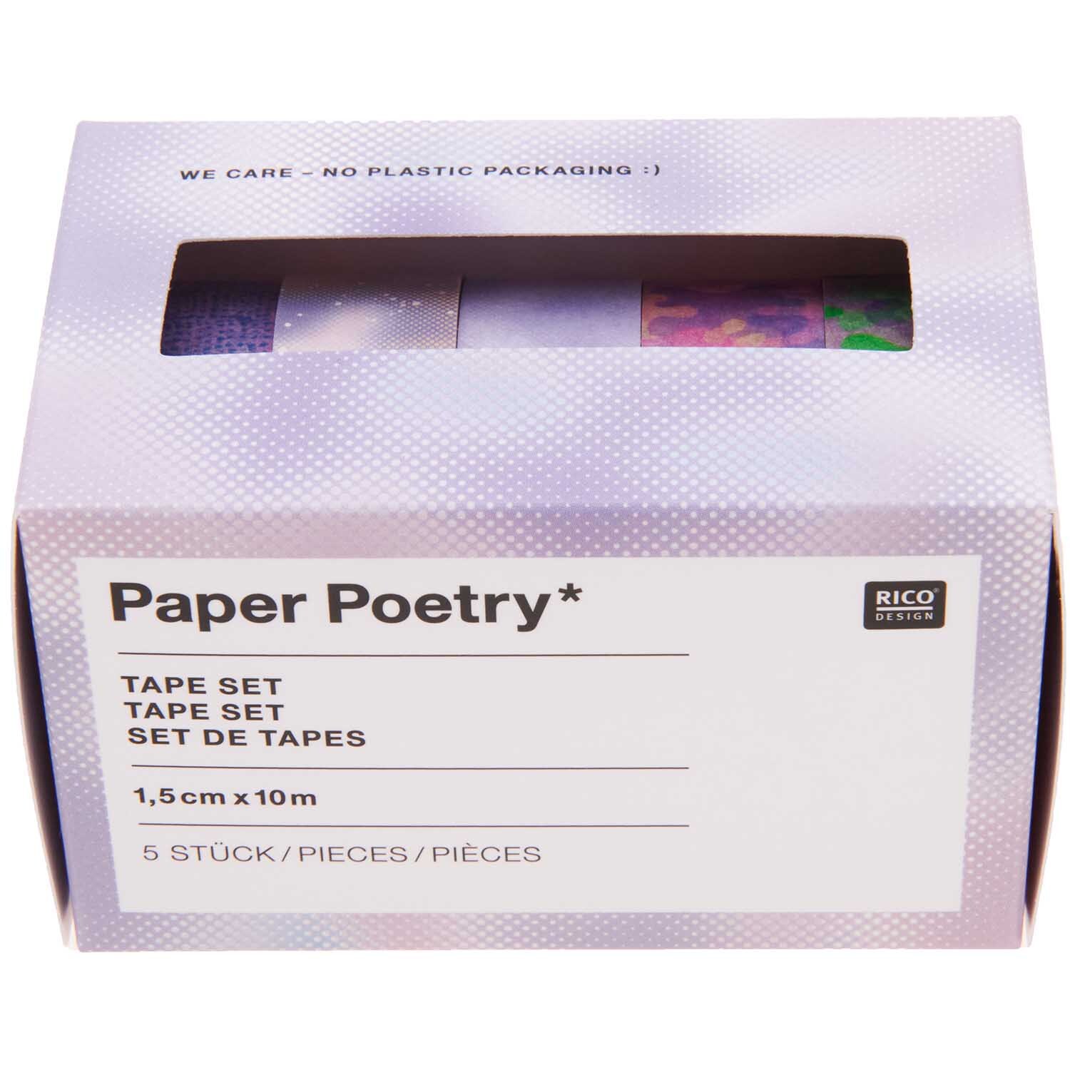 Paper Poetry Tape Set Blurry 5-teilig von Rico Design
