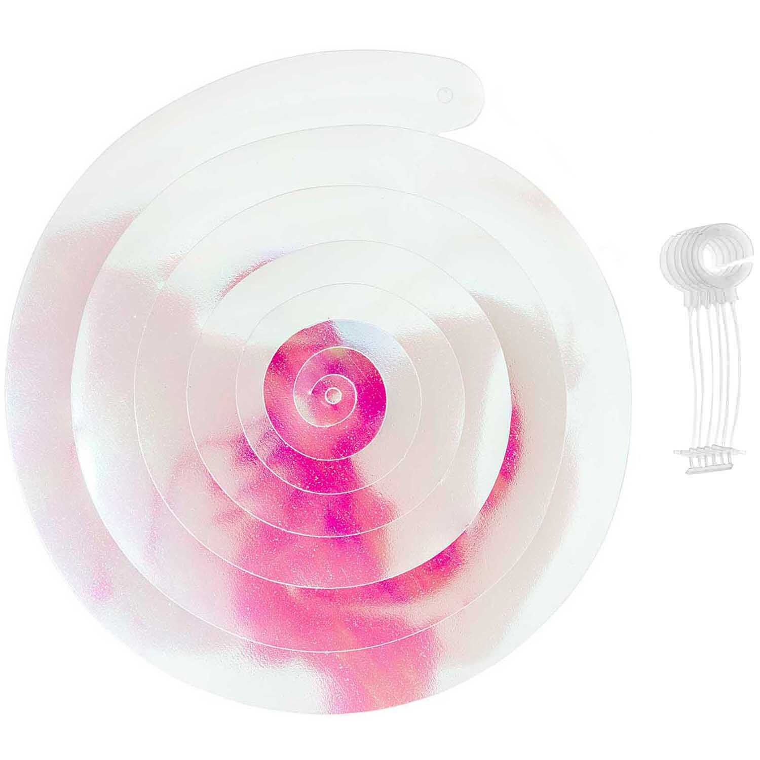 Spiralluftschlangen 50cm 6 Stück, irisierend, von Rico Design. Runde, spiralförmige Dekoration in schimmernden Farben. Ideal für Partys.