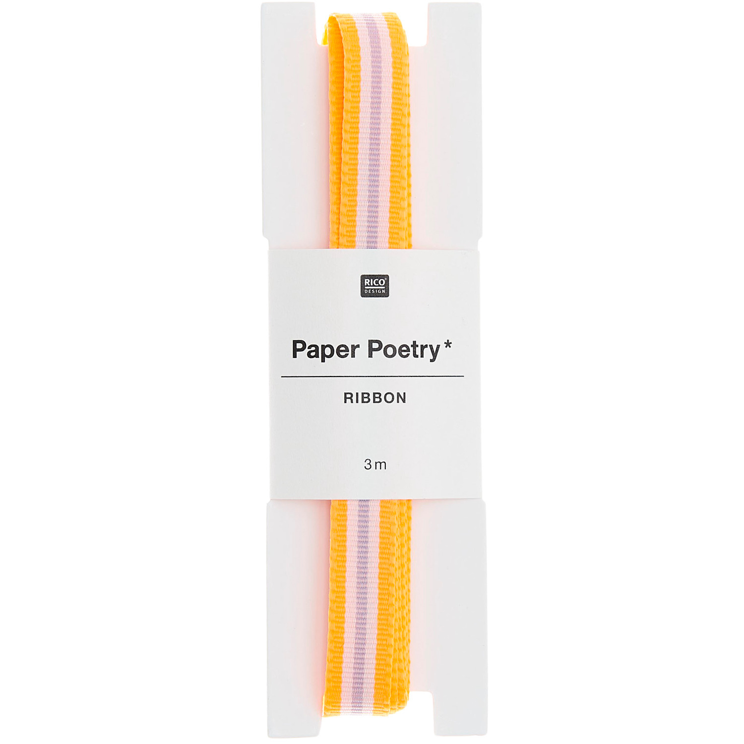 Webband Multi Streifen 10mmx3m Farbe Neon Orange/Weiß/Flieder von Rico Design Webband Multi Streifen von Rico Design in Neon Orange, Weiß und Flieder, 10mm breit, 3m lang. Ideal für kreative Projekte und Dekorationen.