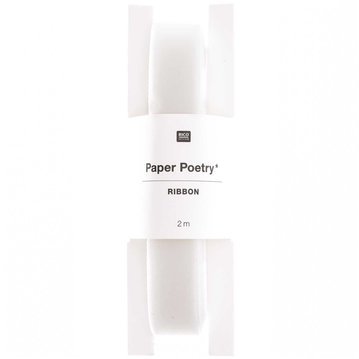 Paper Poetry Samtband 16mm 2m Farbe Creme von Rico Design