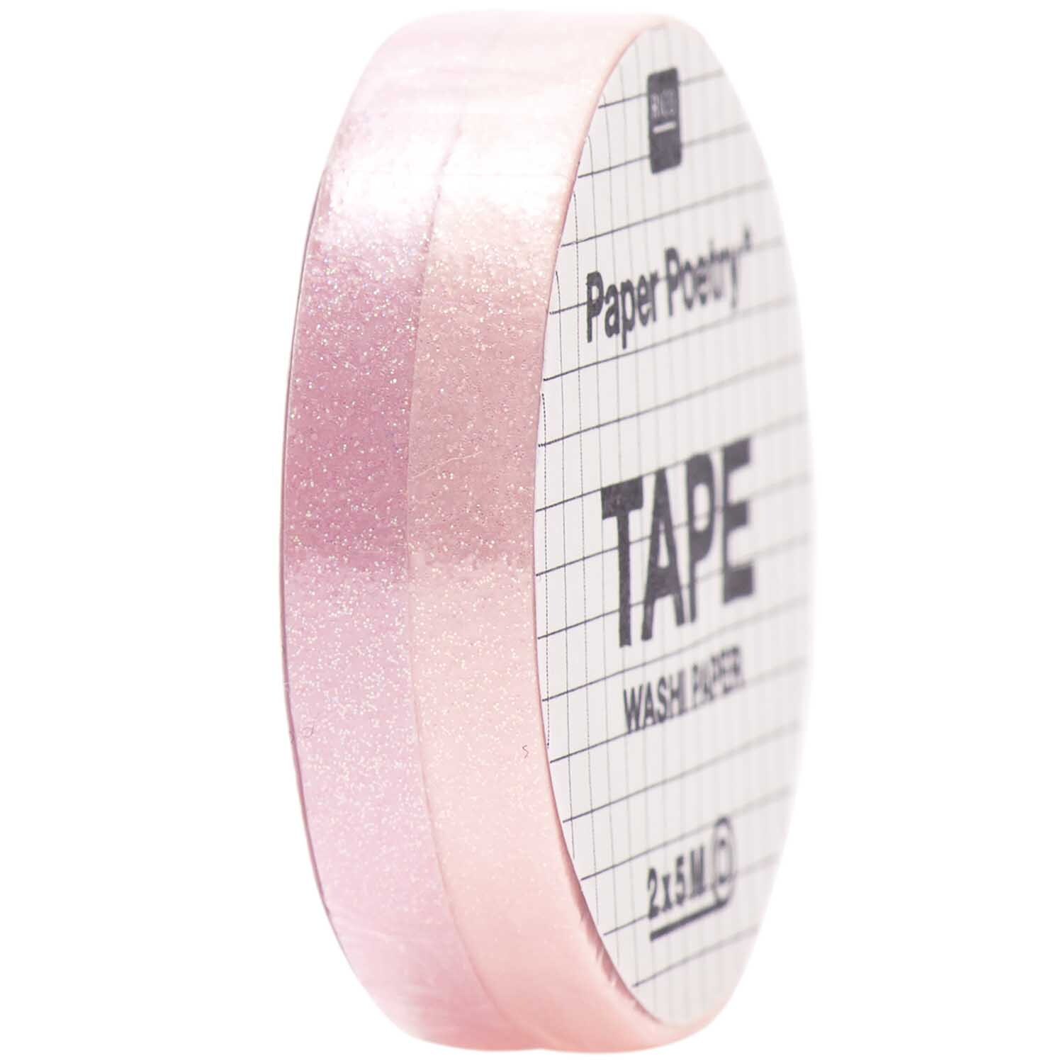 Paper Poetry Tapes Glitter mm 5m 2 Stück Farbe Rosa-Flieder von Rico Design Paper Poetry Tapes Glitter mm 5m 2 Stück von Rico Design in Rosa-Flieder, seitlich gezeigt. Ideal für kreative Bastelprojekte.