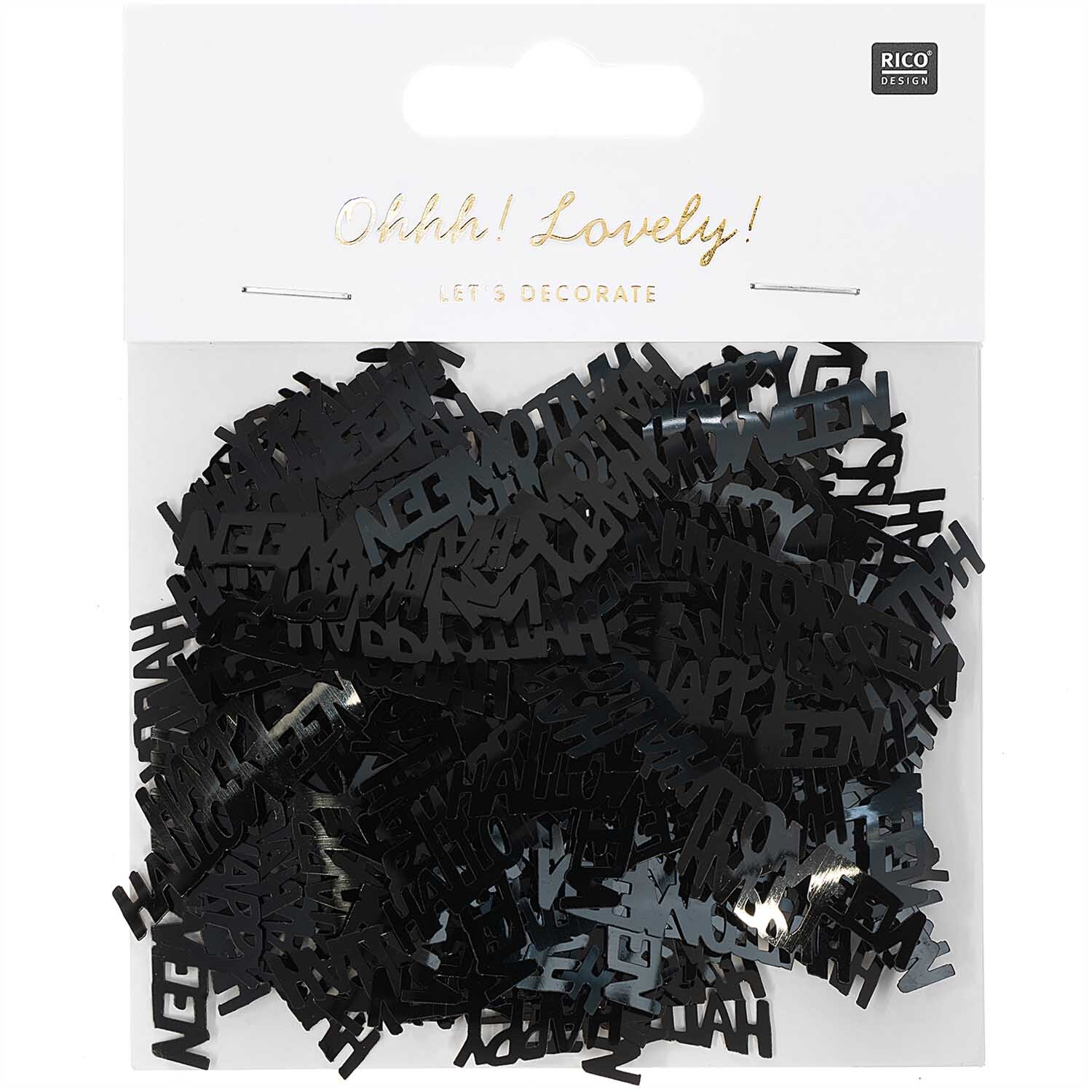 Flitterstreu Happy Halloween 200 Stück Farbe Schwarz von Rico Design Flitterstreu Happy Halloween 200 Stück von Rico Design in Schwarz, ideal für festliche Dekorationen.