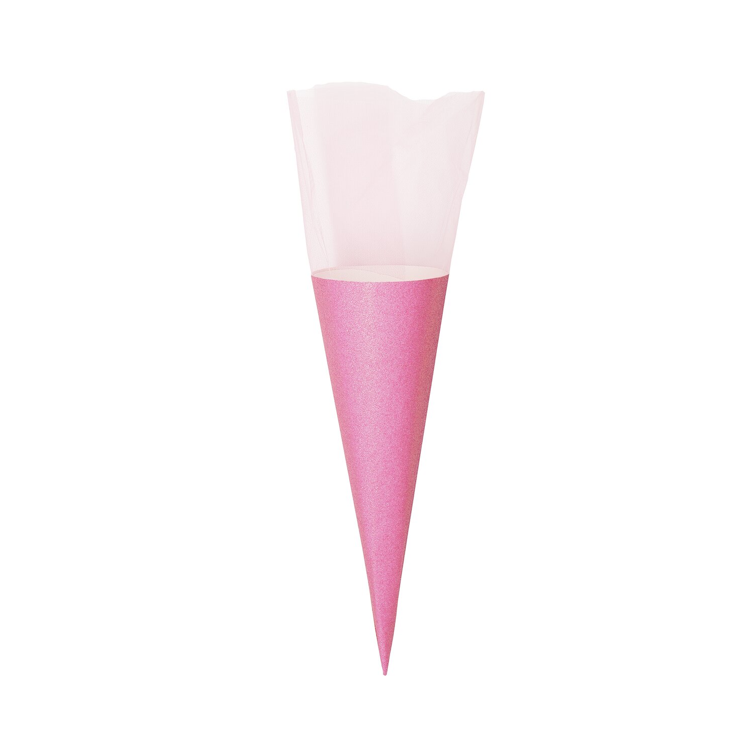 Schultüte Rohling mit Tüllverschluss und Glitter 35cm Farbe Pink von Rico Design Schultüte Rohling mit Tüllverschluss und Glitter, 35cm, von Rico Design in Pink. Ideal für Schulanfang.