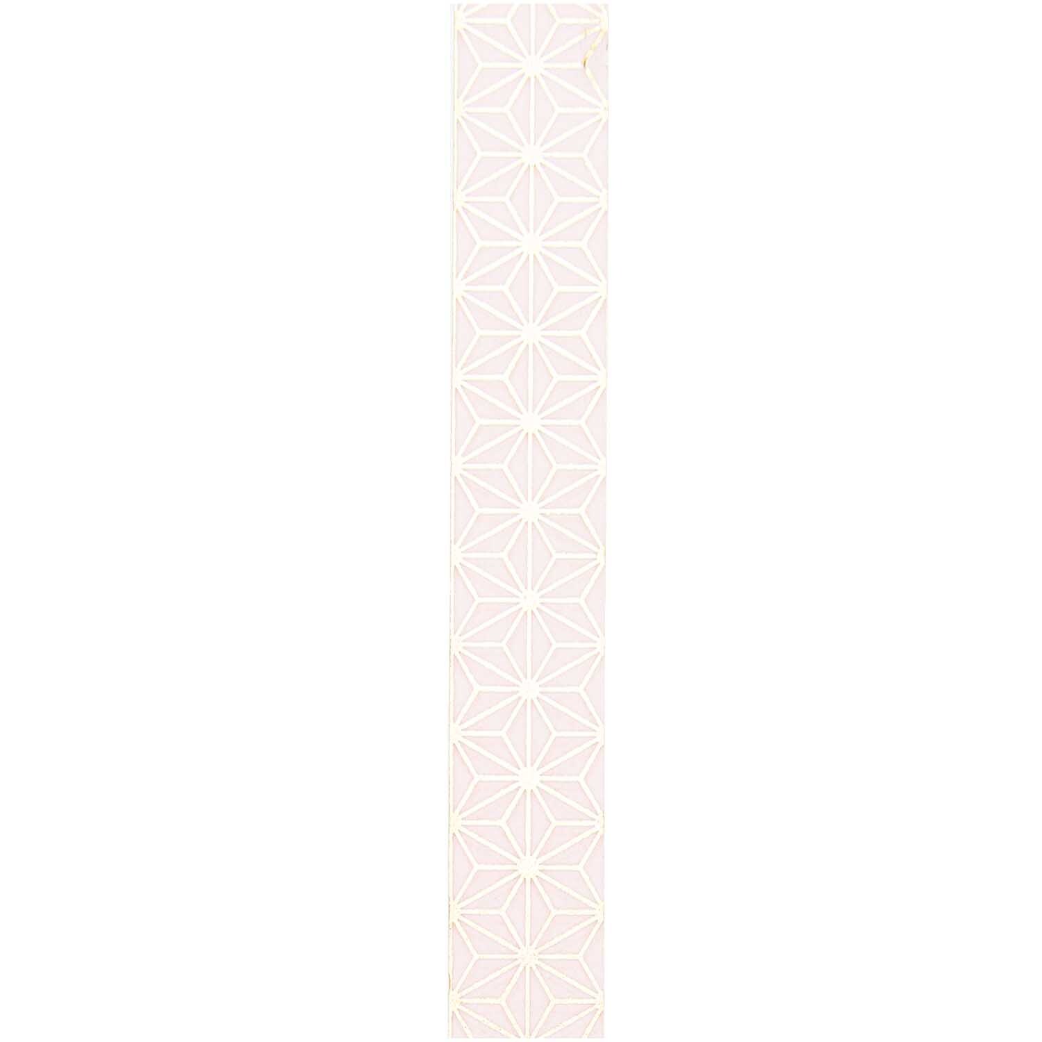 Paper Poetry Tape Jardin Japonais Grid mit zartem geometrischem Muster in Rosa, ideal für kreative Projekte.