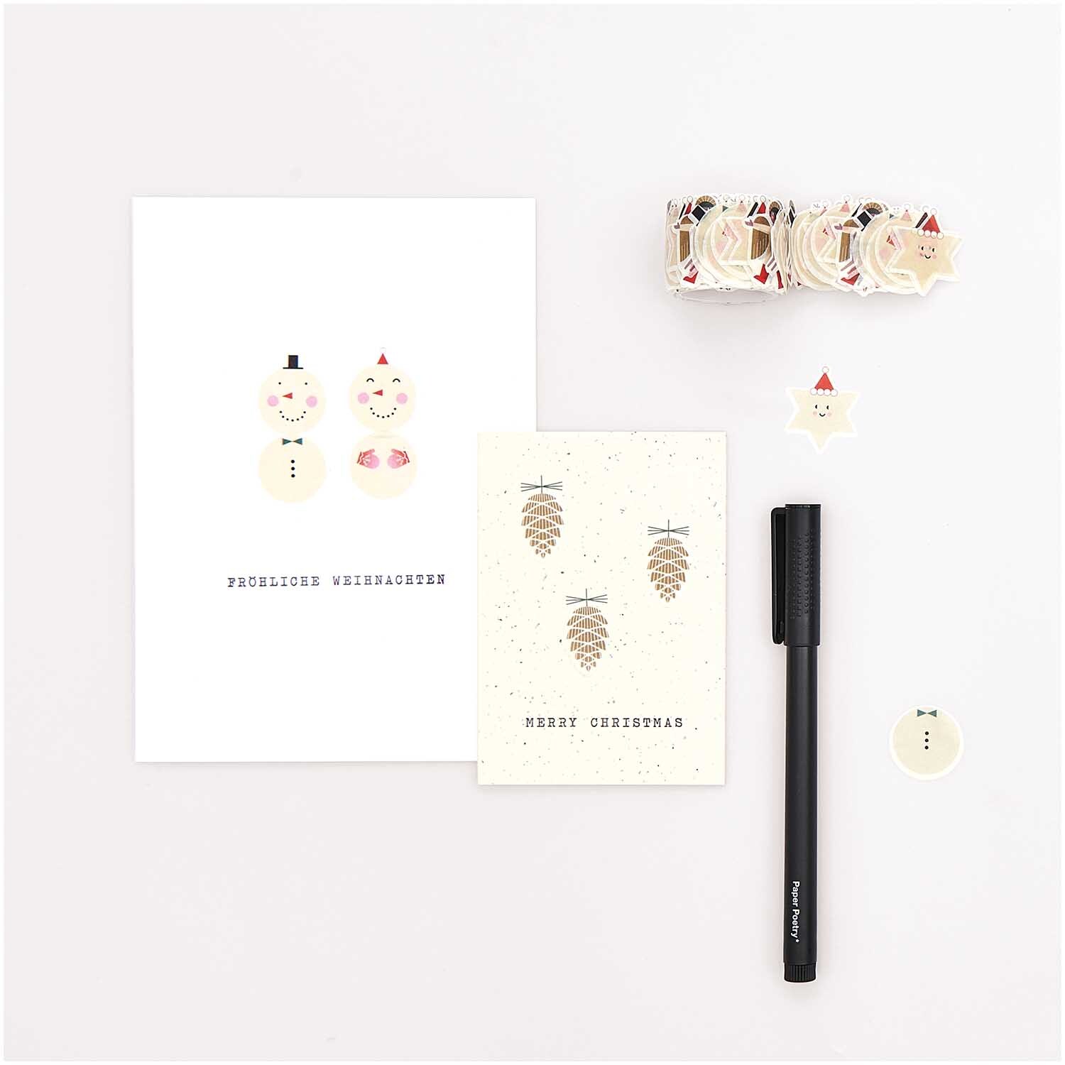 Paper Poetry Washi Sticker Christmas Figuren 200 Stück von Rico Design Paper Poetry Washi Sticker Christmas Figuren, 200 Stück, mit weihnachtlichen Motiven und Karten, ideal für kreative Dekorationen und Bastelprojekte.