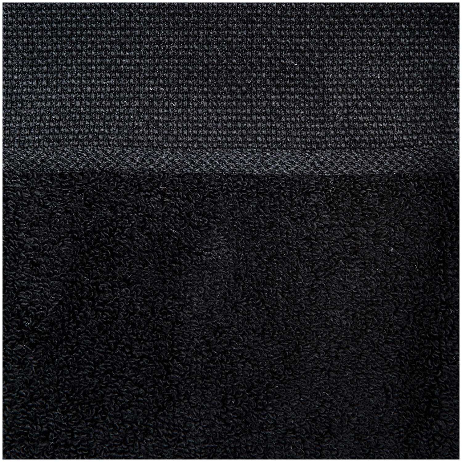 Serviette de bain 50x100cm Couleur Noir from Rico Design Handtuch 50x100cm von Rico Design in elegantem Schwarz, zeigt eine weiche, strukturierte Oberfläche. Ideal für stilvolle Badezimmer.