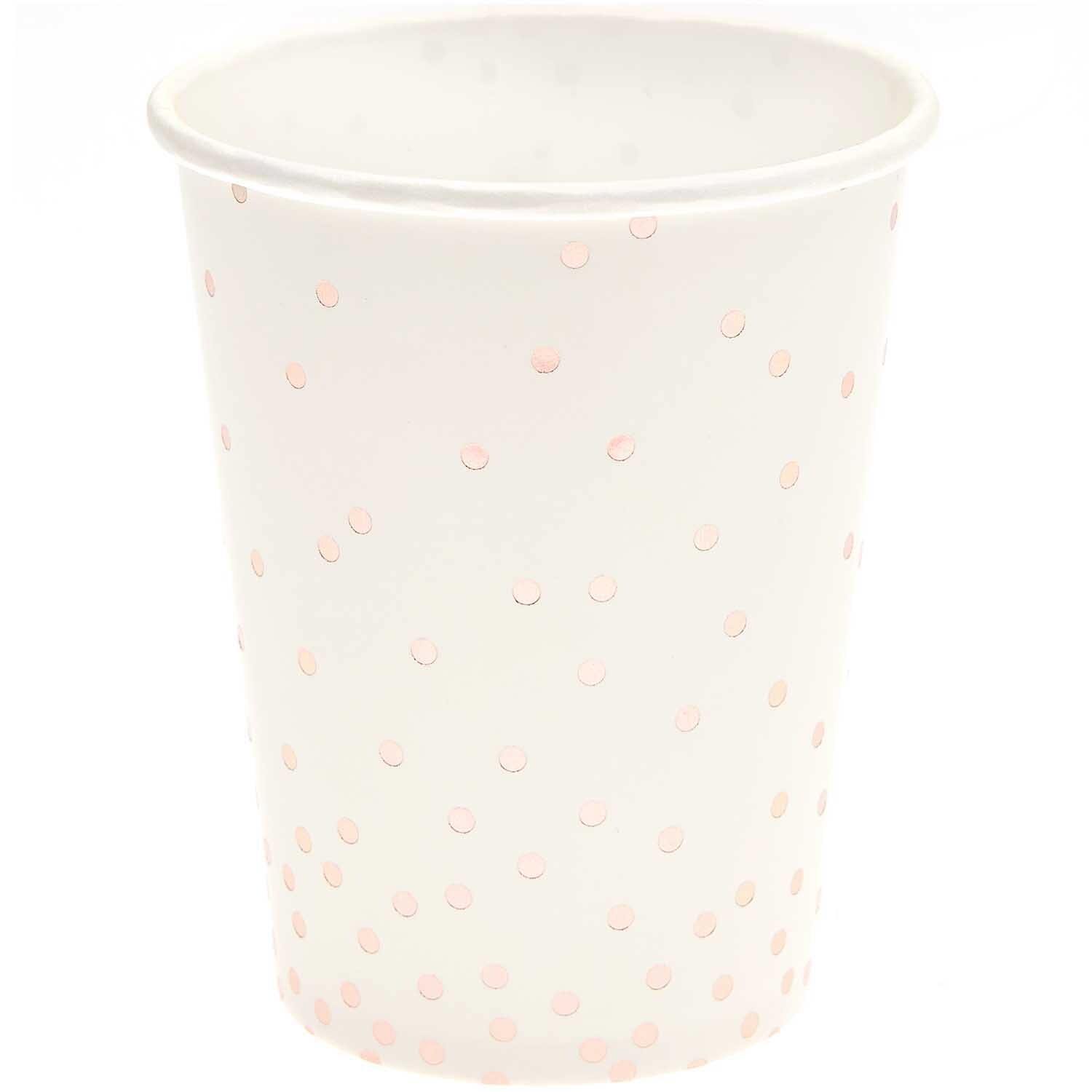 Pappbecher Punkte rosa 200ml 12 Stück von Rico Design Pappbecher mit rosa Punkten, 200ml, von Rico Design. Ideal für Partys, 12 Stück pro Packung.