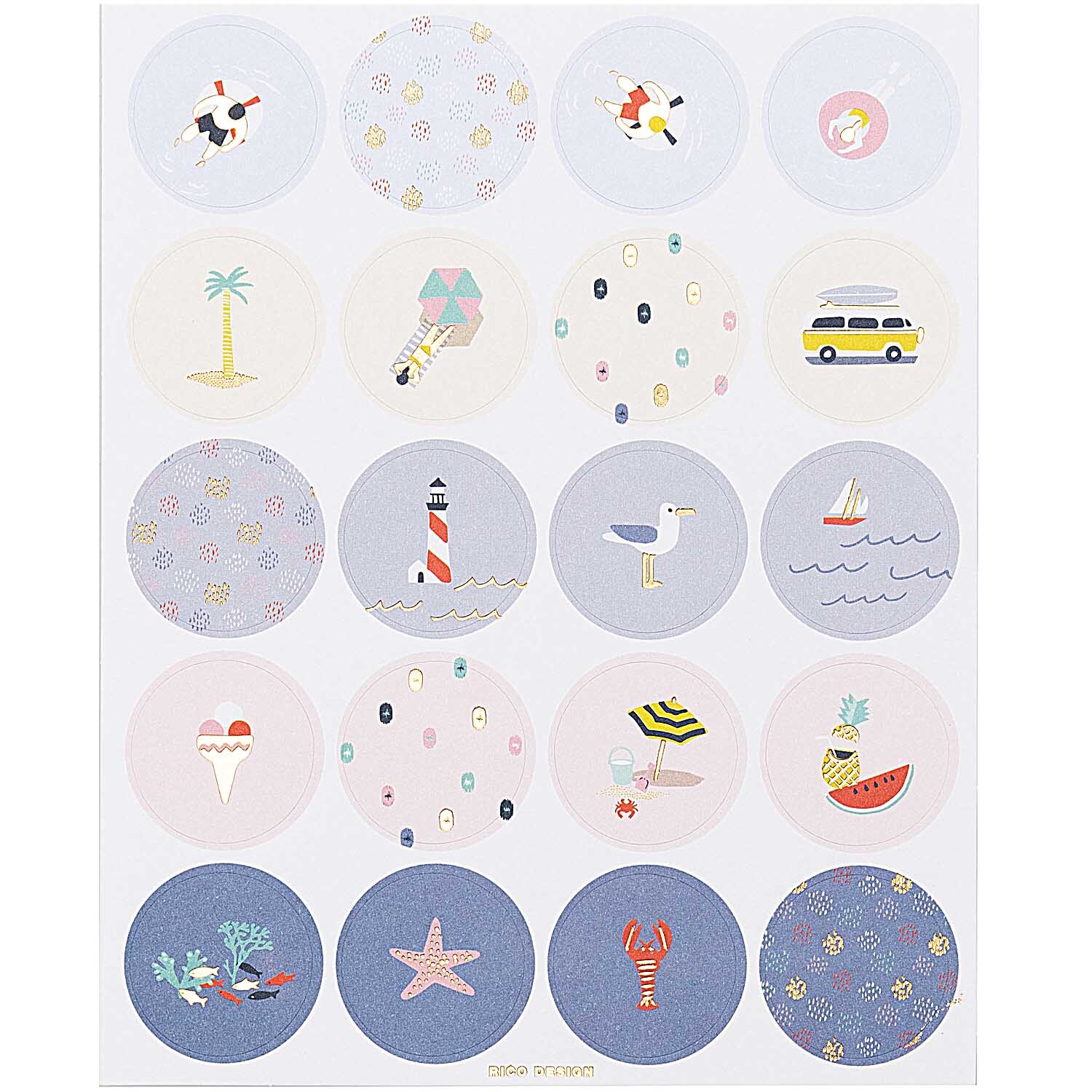 Paper Poetry Sticker Maritim 220 Stück von Rico Design Paper Poetry Sticker Maritim 220 Stück mit bunten maritimen Motiven wie Leuchtturm, Möwe und Eis. Perfekt für kreative Bastelprojekte.