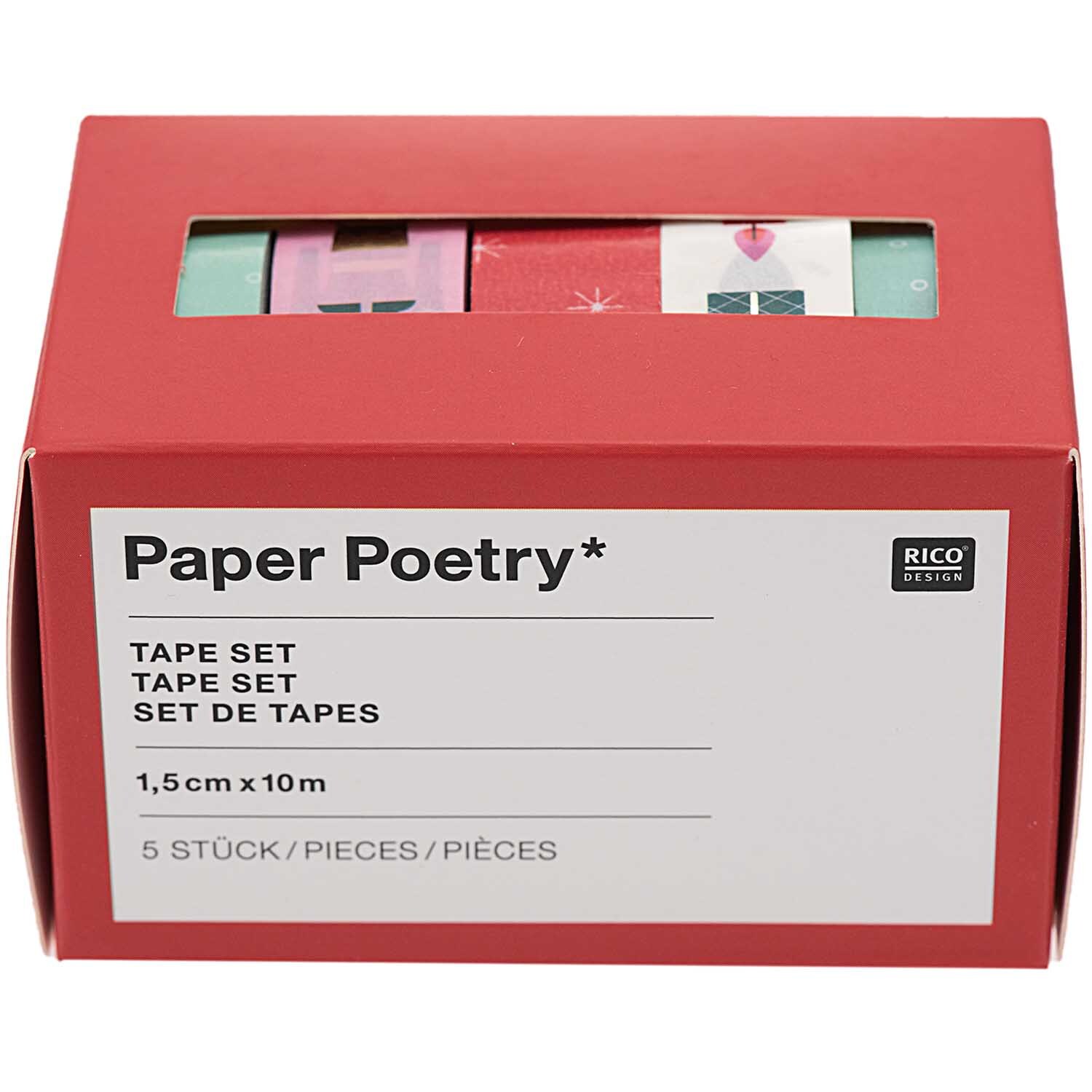 Paper Poetry Tape Set Weihnachtsmotive 5-teilig von Rico Design