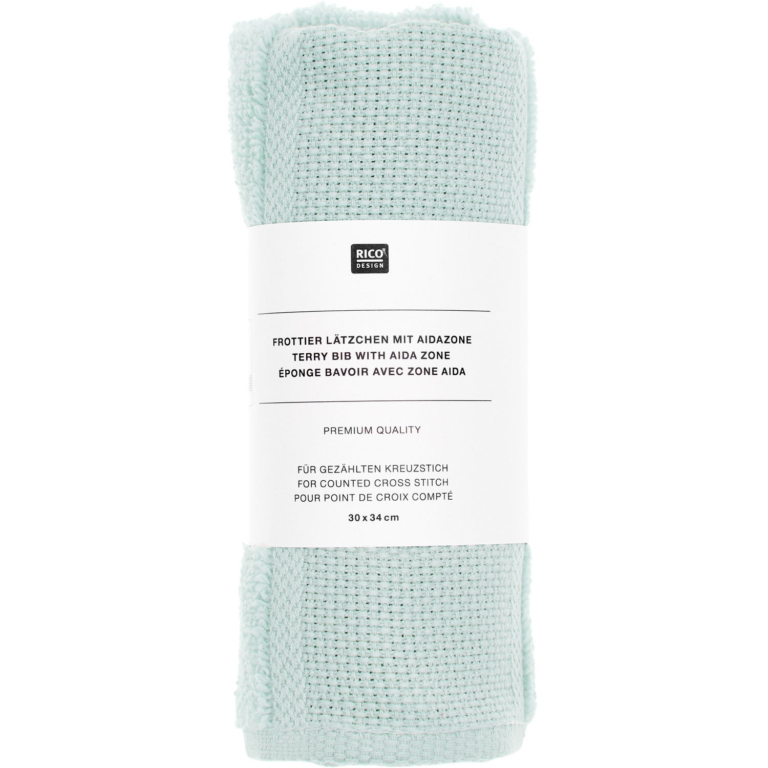 Bavoir 30x34cm, GOTS Couleur Menthe from Rico Design
