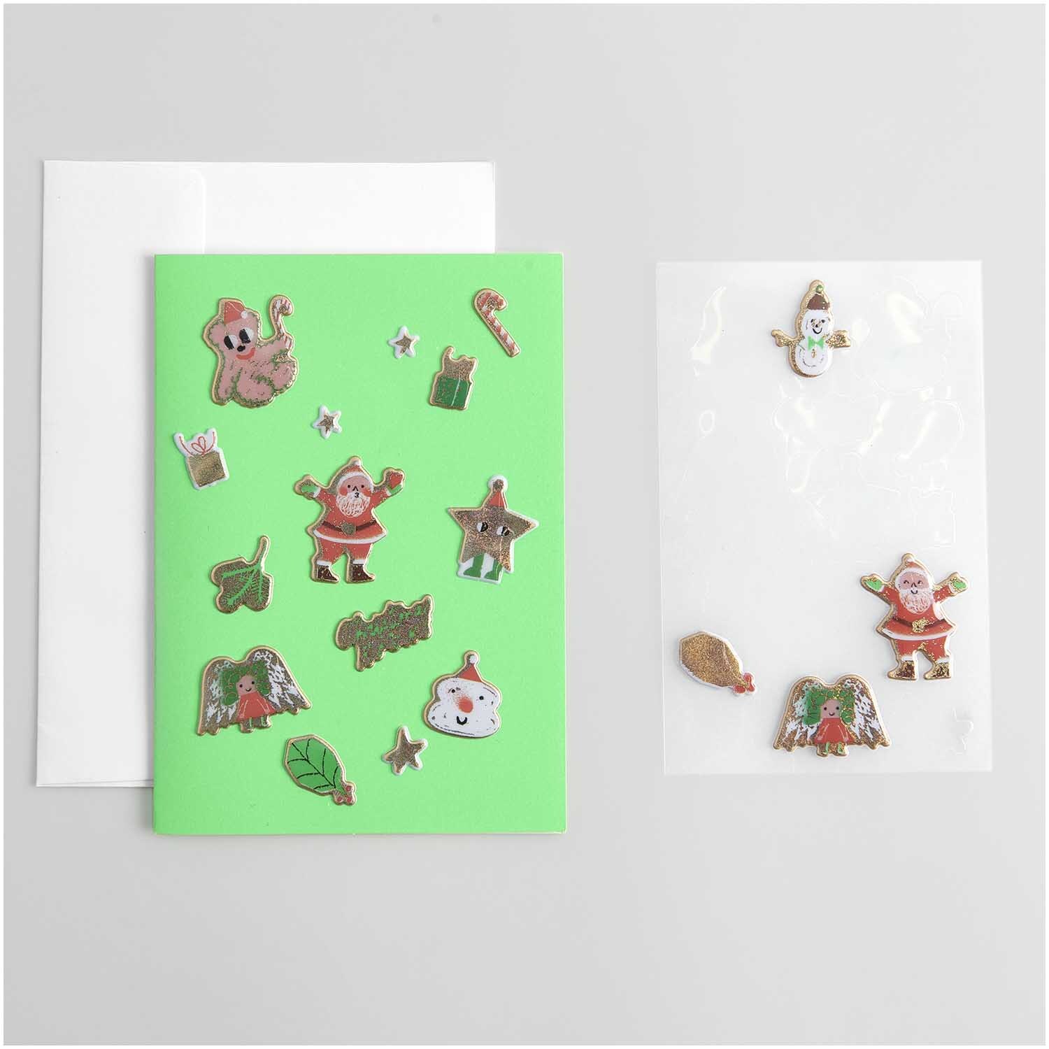 Paper Poetry Puffy-Sticker Figuren 20 Stück von Rico Design Paper Poetry Puffy-Sticker Figuren 20 Stück von Rico Design auf grünem und transparentem Hintergrund mit weihnachtlichen Motiven.