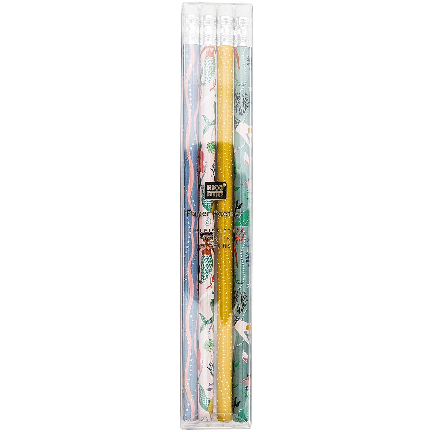 Paper Poetry MERMAID pencils set of 4 from Rico Design