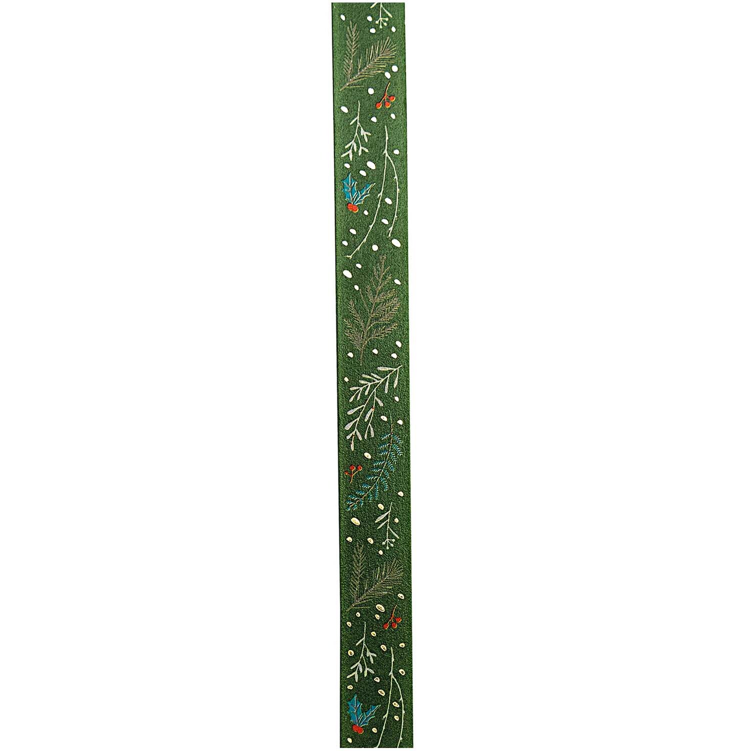 Paper Poetry Tape Nostalgic Christmas Zweige grün 1,5cm 10m von Rico Design Paper Poetry Tape Nostalgic Christmas mit Zweigen auf grünem Hintergrund, 1,5 cm breit, 10 m lang. Ideal für festliche Dekorationen.