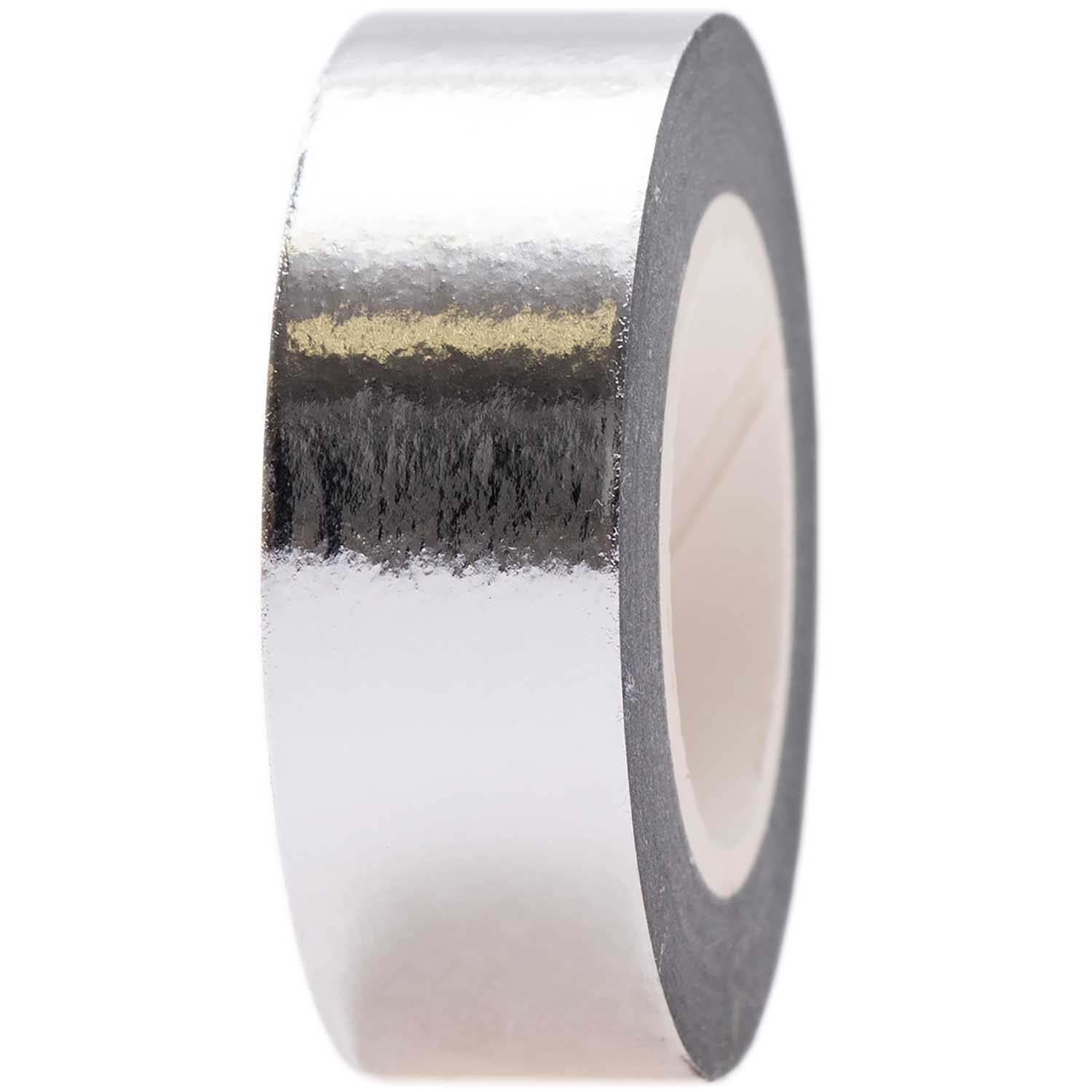 Paper Poetry Tape Metallic 15mm 10m Farbe Silber von Rico Design Paper Poetry Tape Metallic 15mm 10m von Rico Design in glänzendem Silber, ideal für kreative Bastelprojekte und Dekorationen.