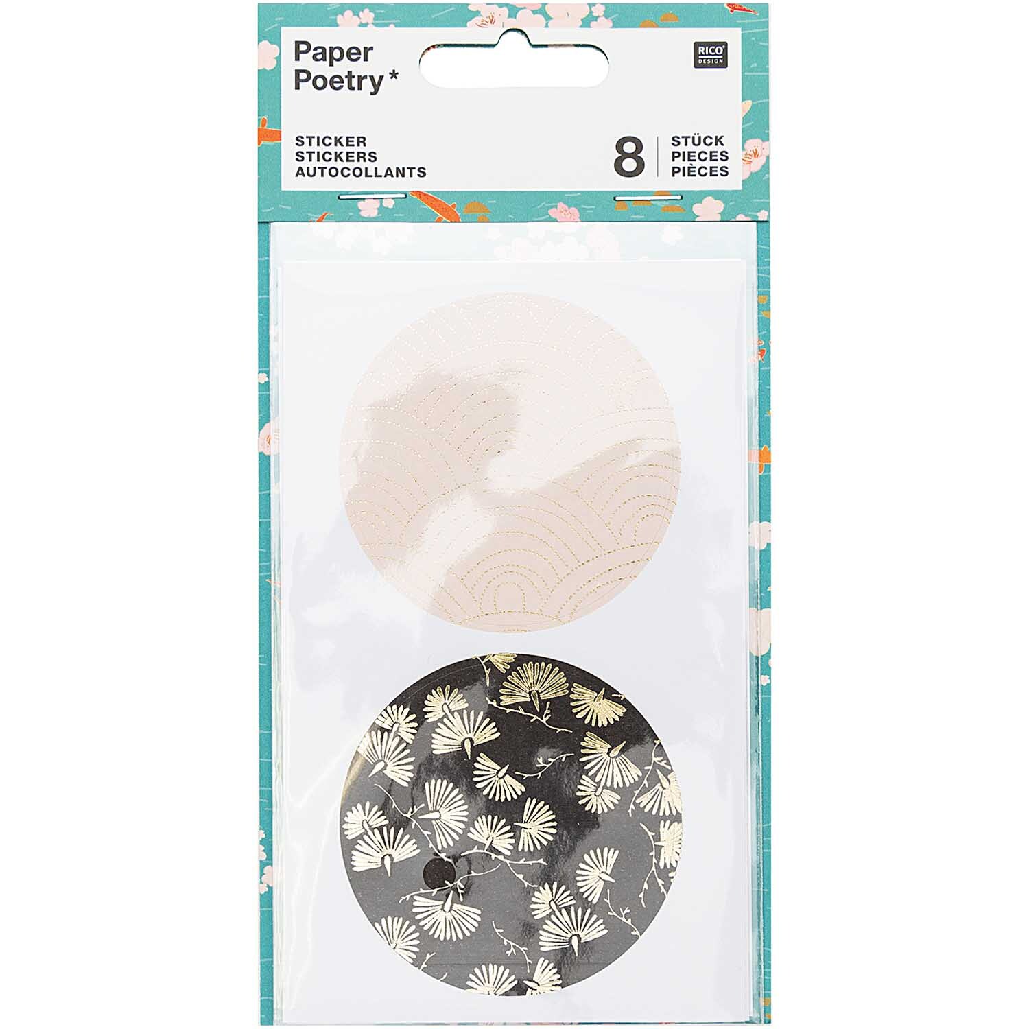 Paper Poetry Sticker Jardin Japonais grafisch 8 Stück von Rico Design
