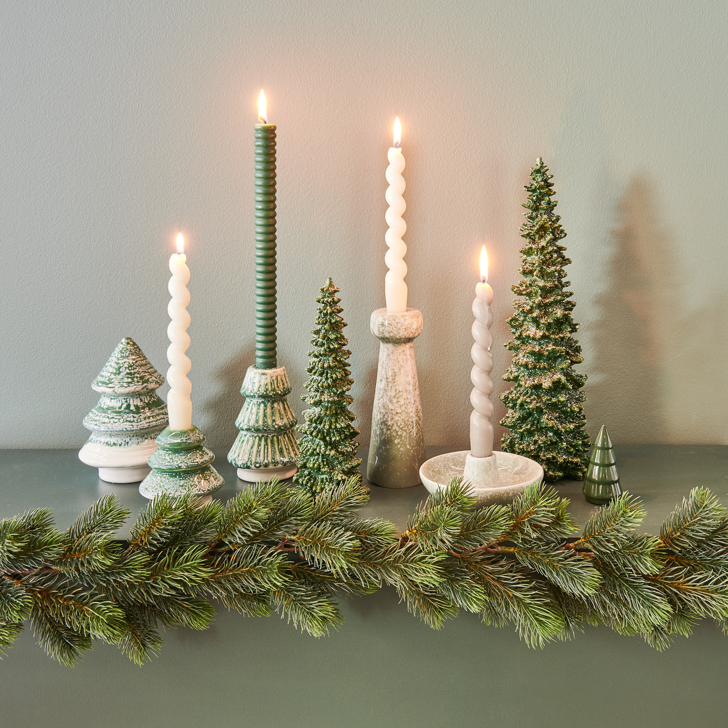 Deko Tannenbaum Grün Ø11x35cm von Rico Design