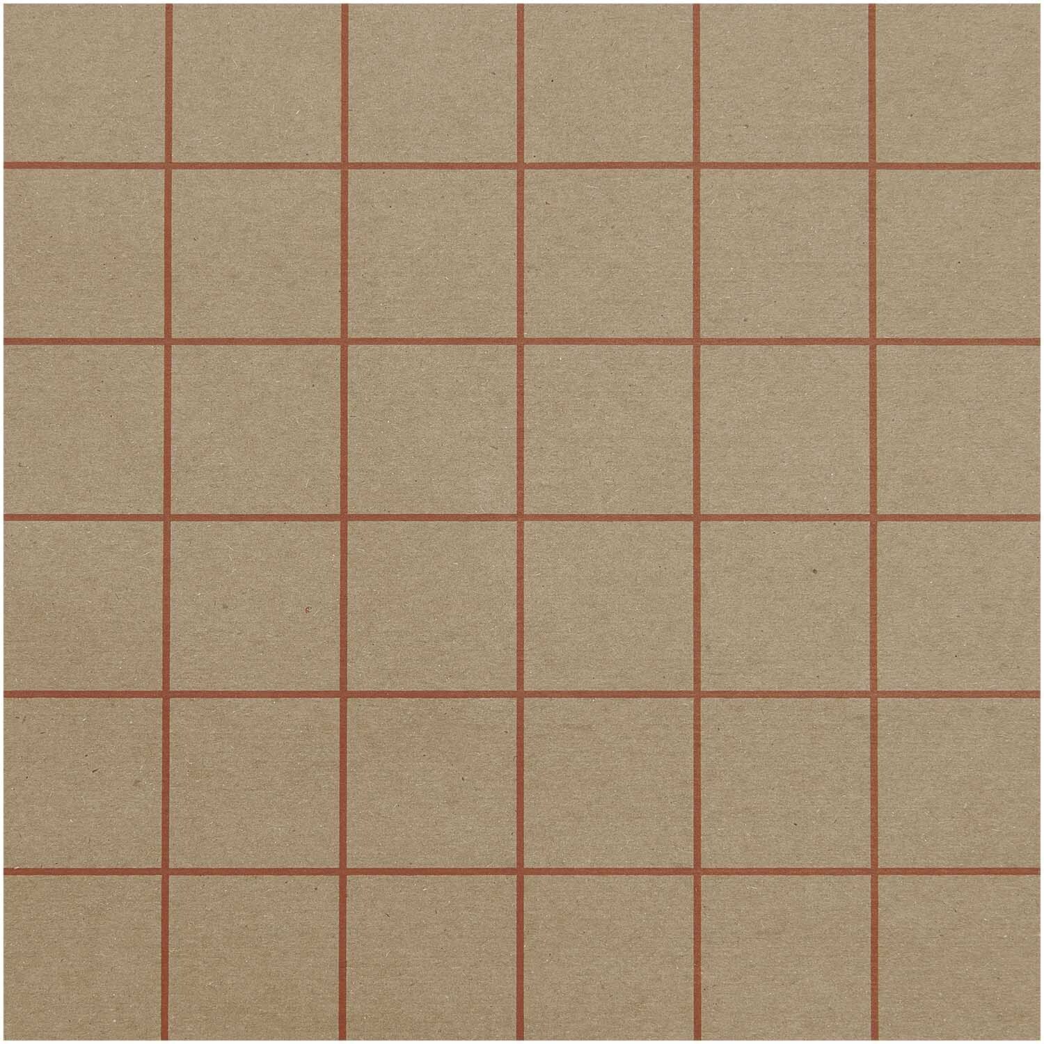 Paper Poetry Geschenkpapier Raster Kraftpapier rot 70cm 2m 70g/m² von Rico Design Paper Poetry Geschenkpapier mit rotem Raster auf braunem Kraftpapier, 70cm breit, 2m lang. Ideal für kreative Verpackungen.