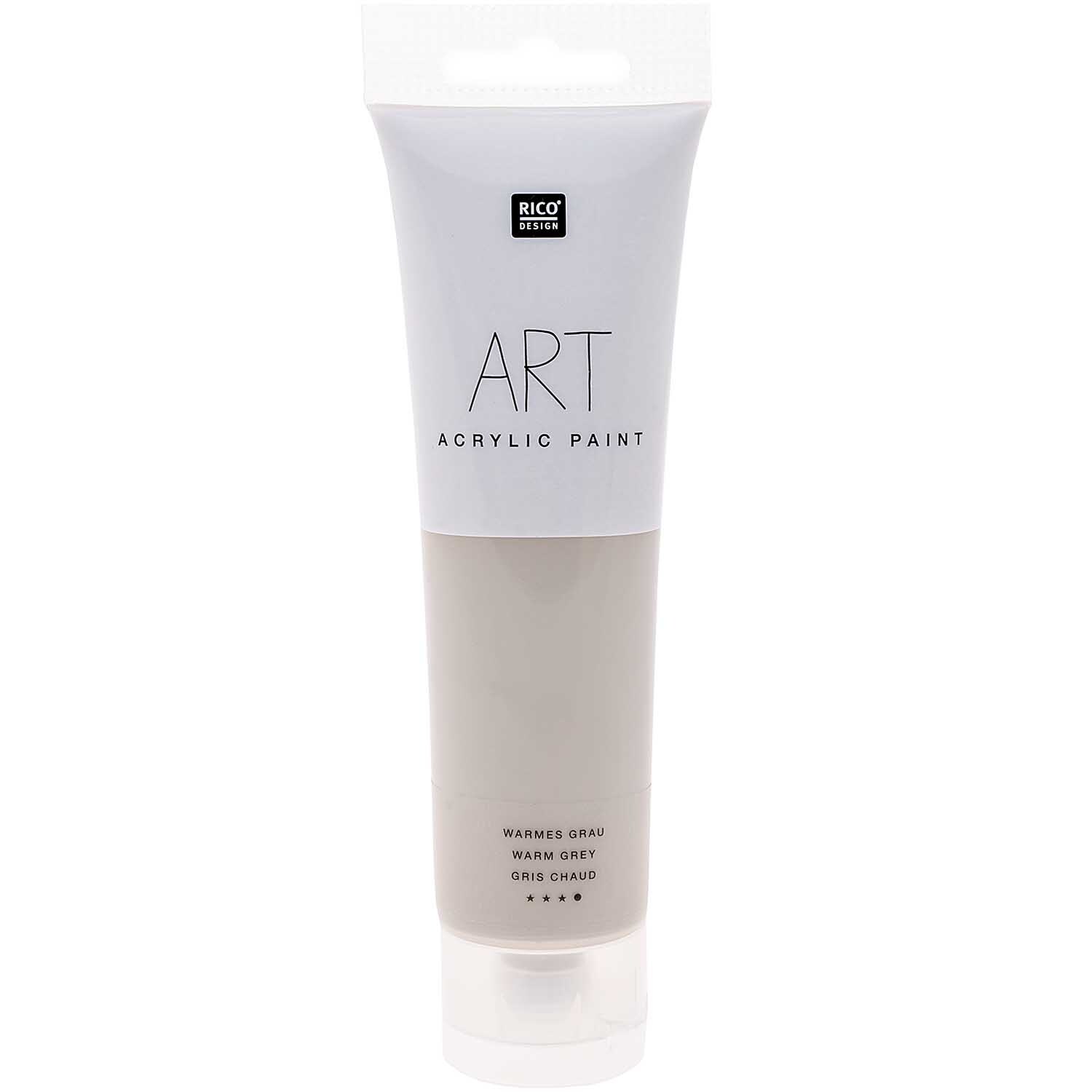 ART Künstler Acrylfarbe 100ml Farbe Warmes Grau von Rico Design ART Künstler Acrylfarbe 100ml in warmem Grau von Rico Design, ideal für kreative Projekte.