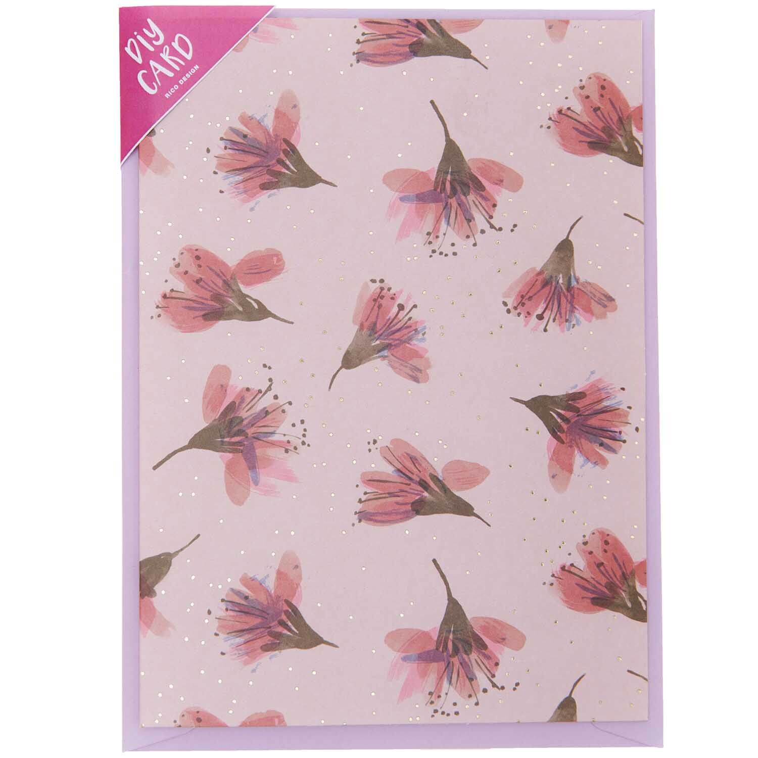 Paper Poetry Grußkartenset Kirschblüten pink von Rico Design
