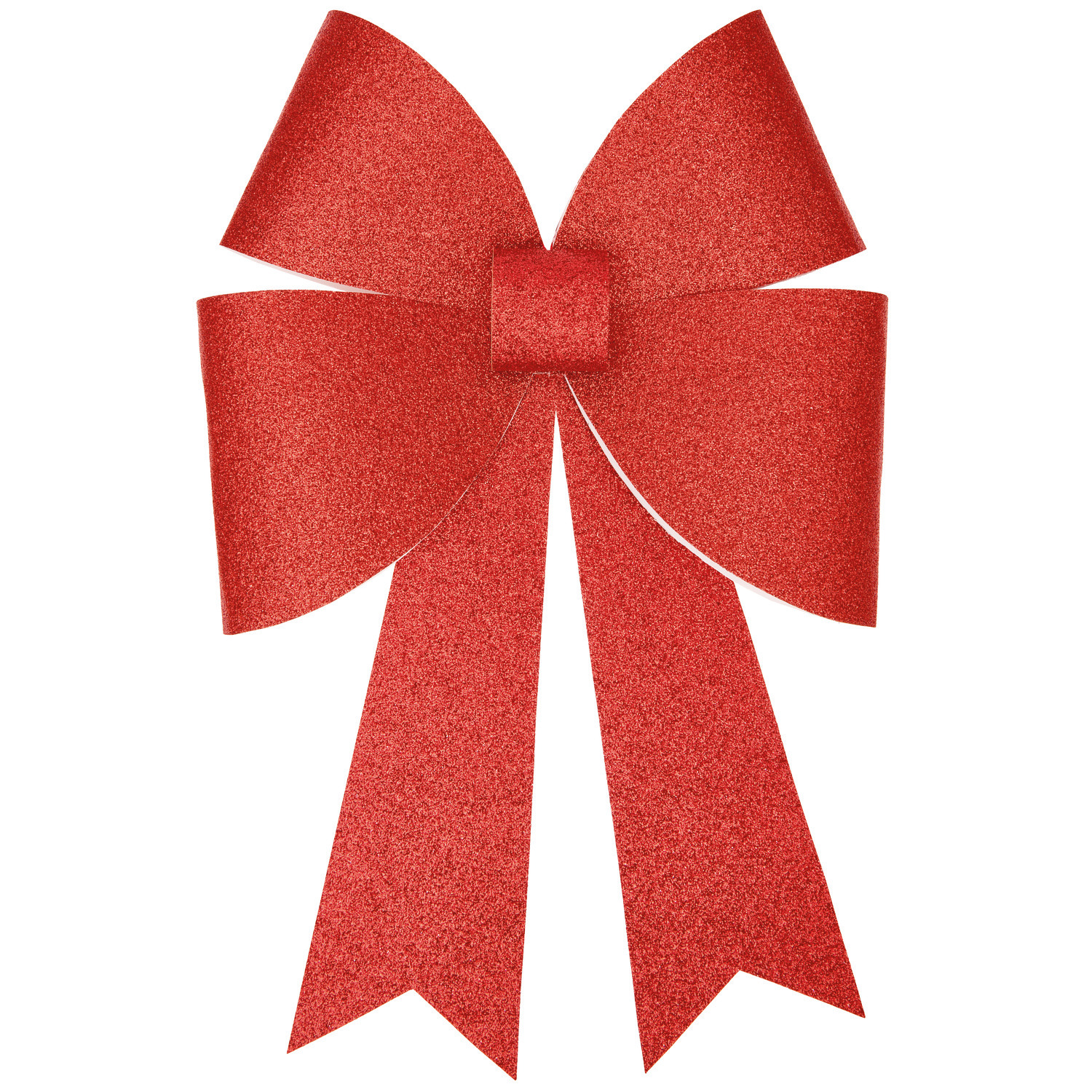 Paper Poetry Bastelset XL-Schleife Glitter zeigt eine große, glitzernde Schleife in Rot von Rico Design.