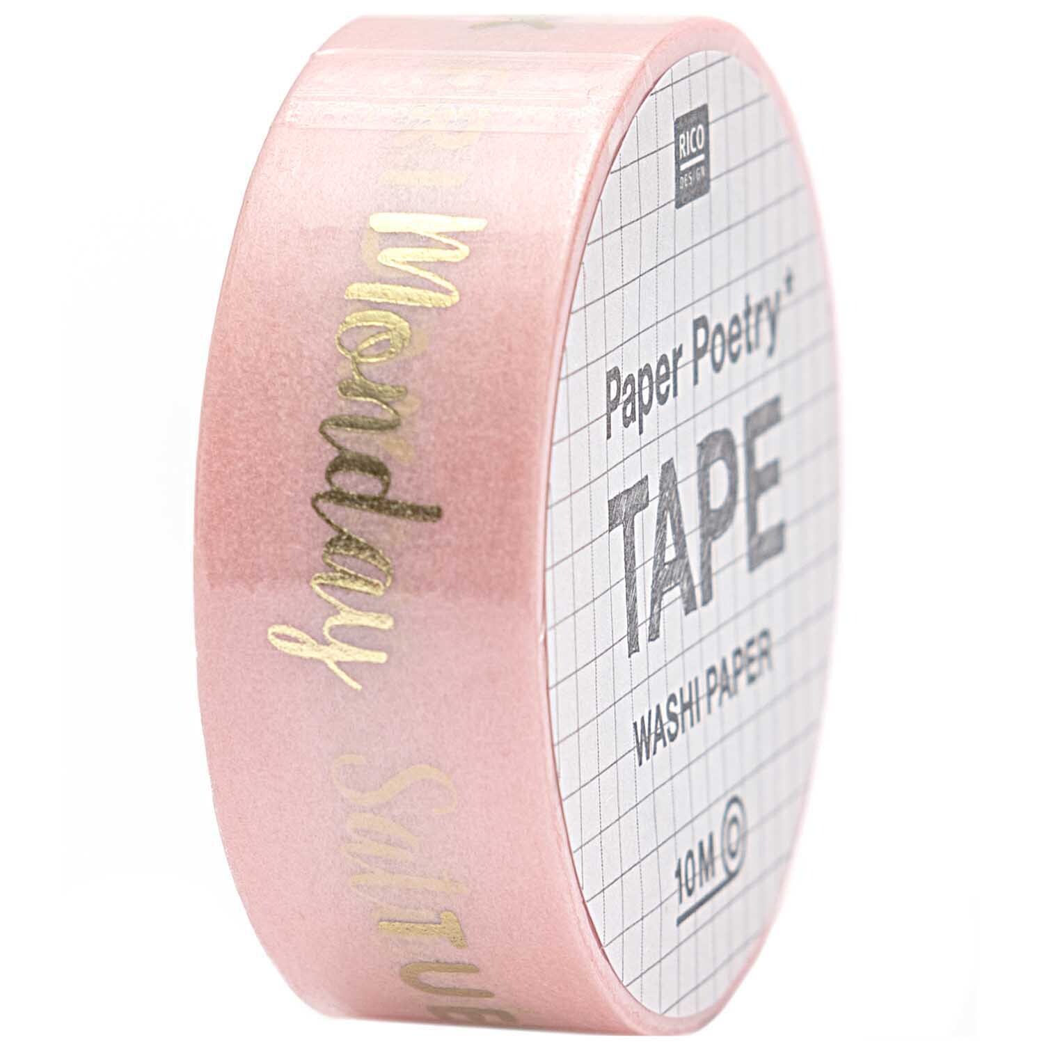 Paper Poetry Tape Wochentage 1,5cm 10m von Rico Design