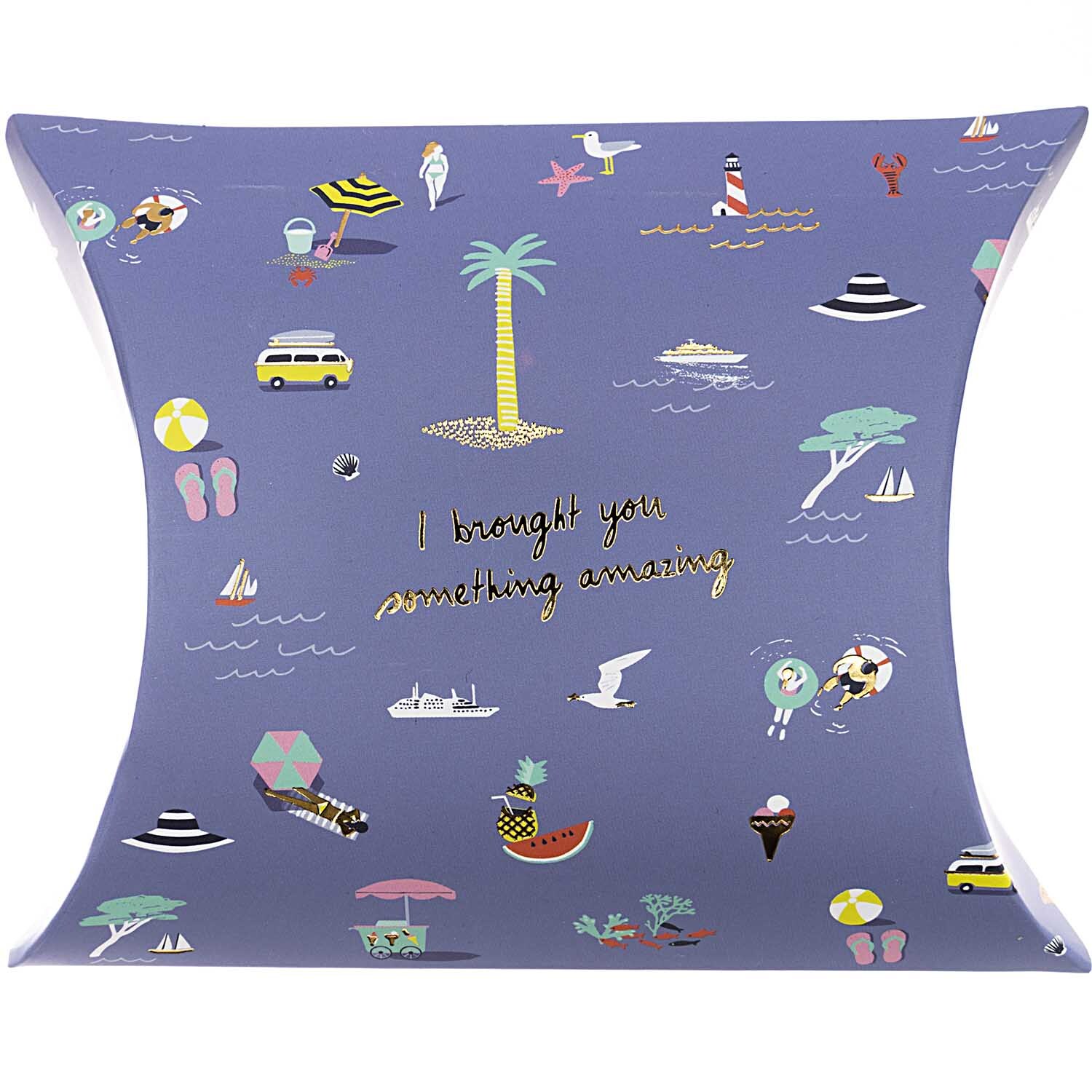 Paper Poetry Geschenkschachteln Maritim 6 Stück von Rico Design Paper Poetry Geschenkschachteln Maritim mit bunten Strandmotiven auf blauem Hintergrund, ideal für Geschenke.