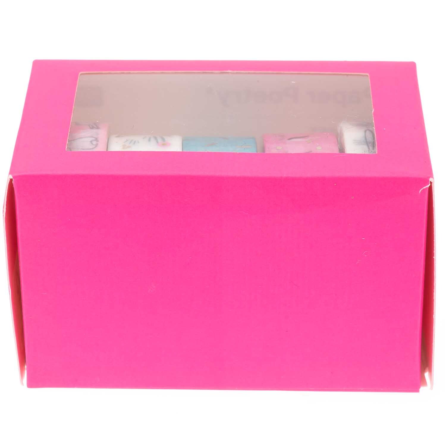 Paper Poetry Tape Set Rabbits 5 pieces 5-teilig from Rico Design Paper Poetry Tape Set Hasen, 5-teilig, von Rico Design in einer pinken Box mit Sichtfenster.