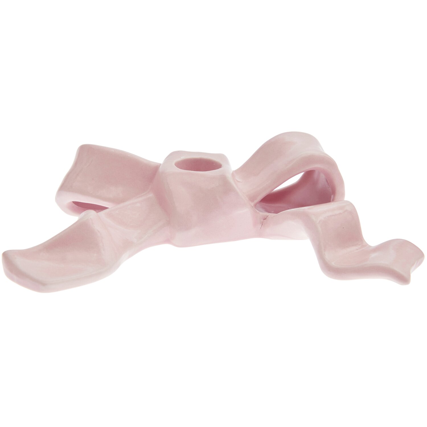 Keramik Kerzenhalter Schleife 4,5x18x12cm Farbe Rosa von Rico Design Keramik Kerzenhalter Schleife in elegantem Design, rosa, von Rico Design, 4,5x18x12cm.
