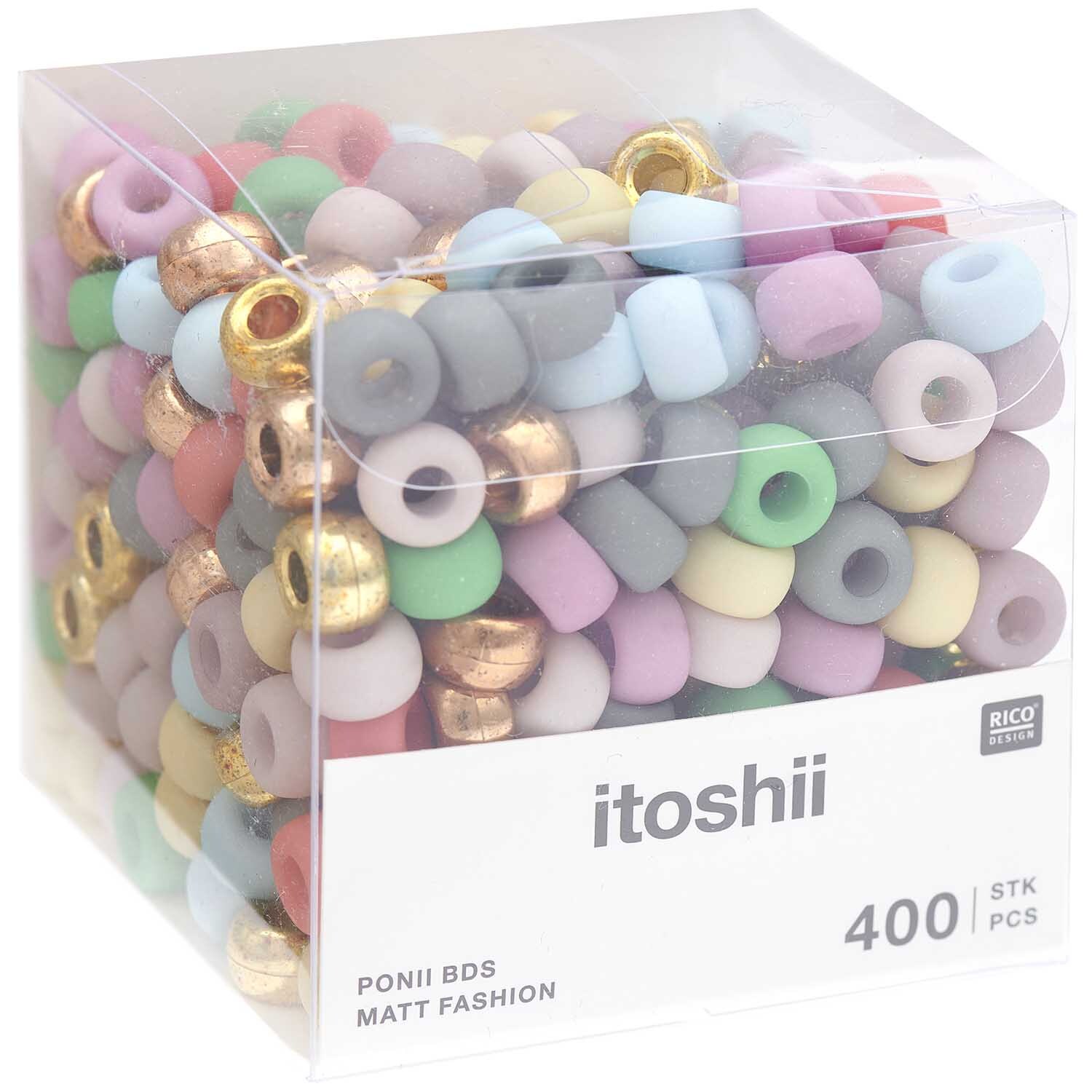 itoshii - Ponii Beads matt Fashion 9x6mm 400 Stück von Rico Design