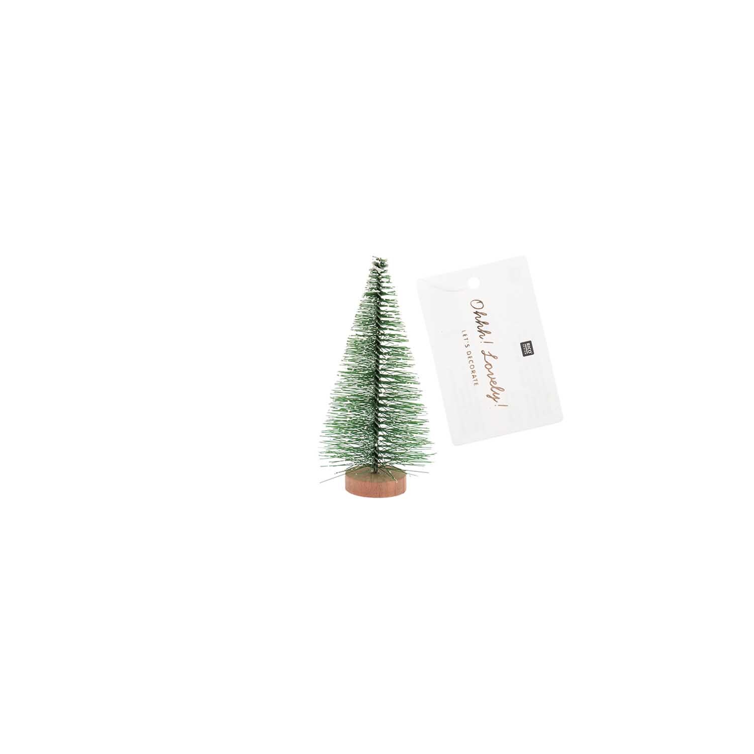 Miniaturtanne grün Größe 5x9cm von Rico Design Miniaturtanne grün von Rico Design, dekorativer Baum auf schwarzem Hintergrund, ideal für Modellbau.
