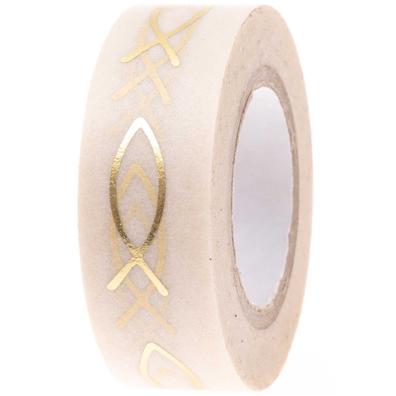 Paper Poetry Tape Fische mit goldenen Fischmotiven von Rico Design, ideal für kreative Projekte.