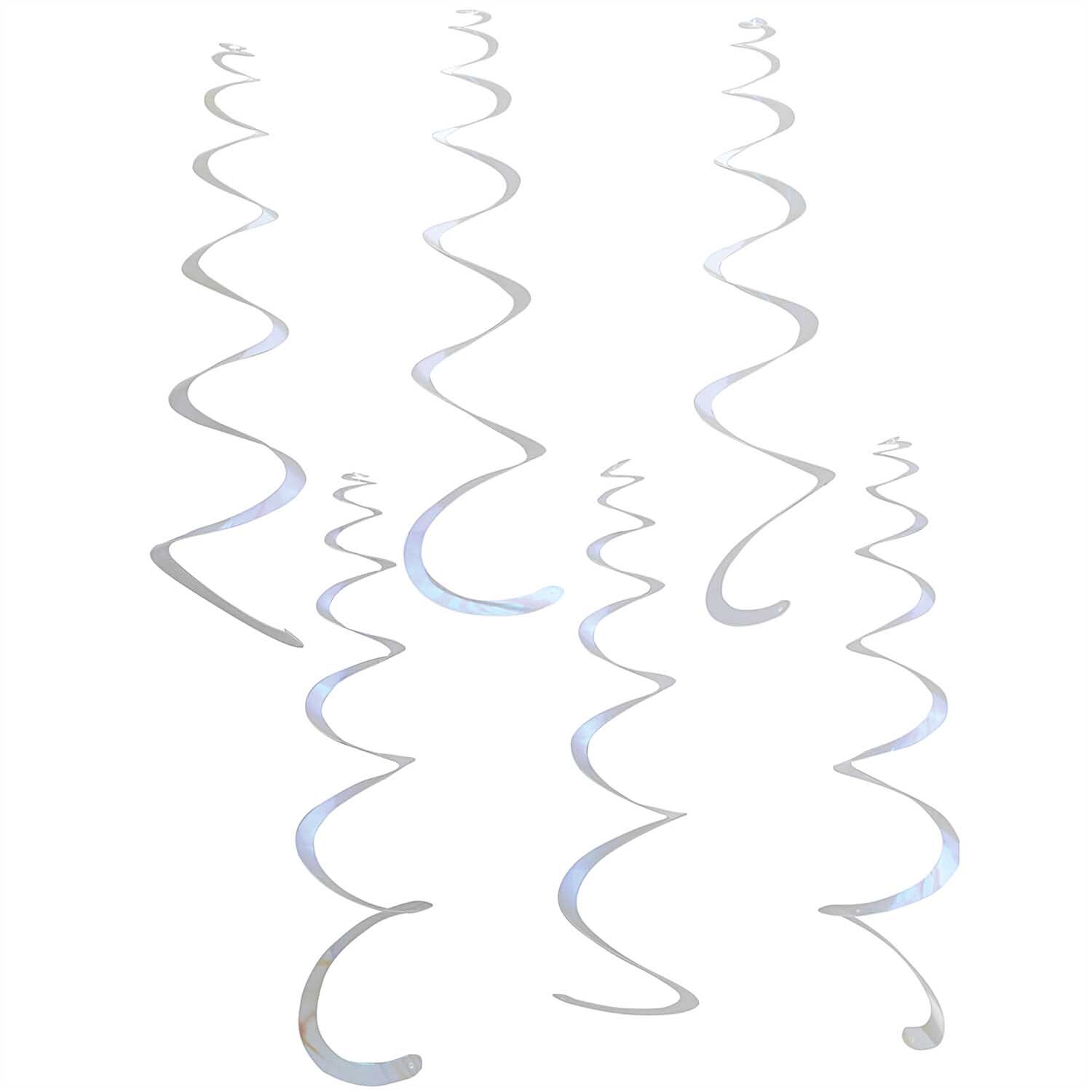 Spiralluftschlangen 50cm 6 Stück Farbe Irisierend von Rico Design