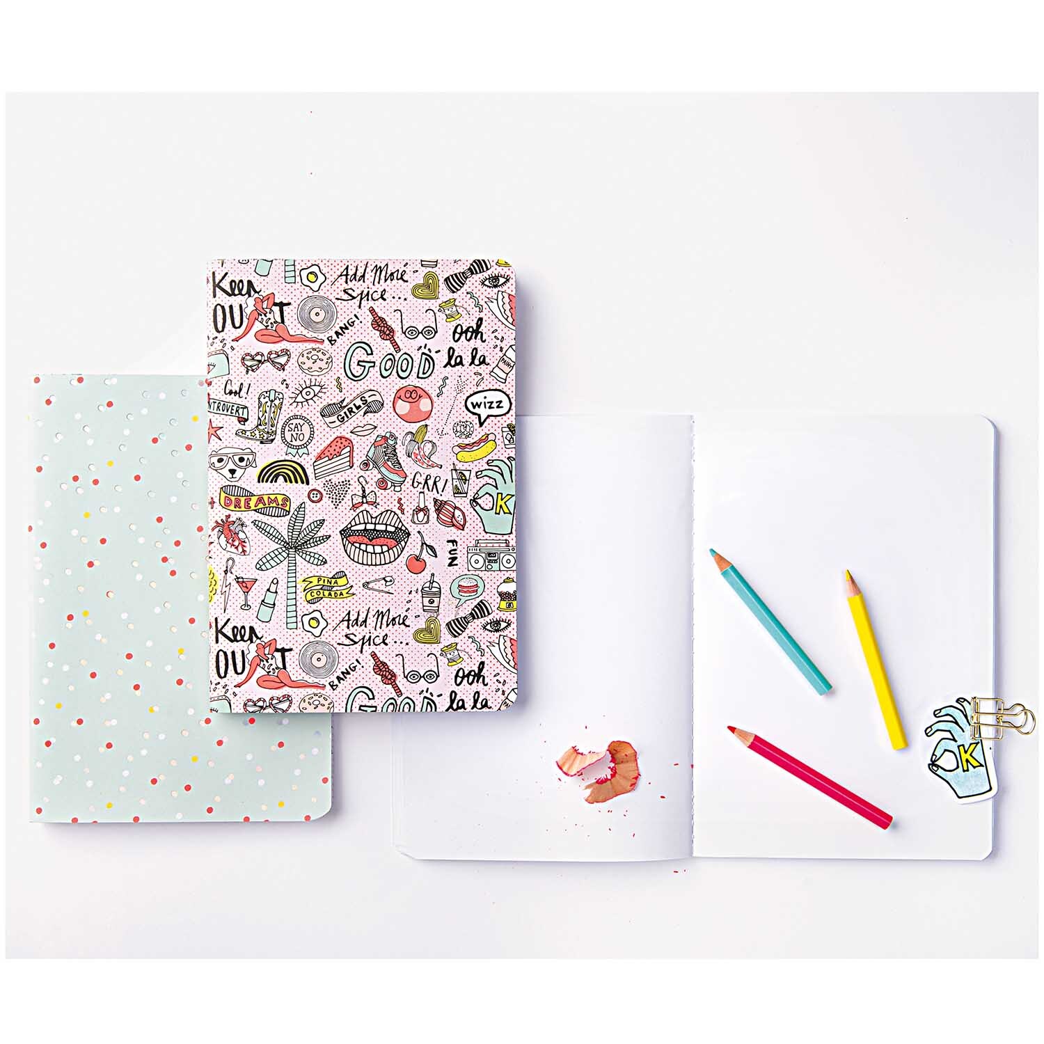 Paper Poetry Notizbücher A5 14,5x21cm 2 Stück von Rico Design