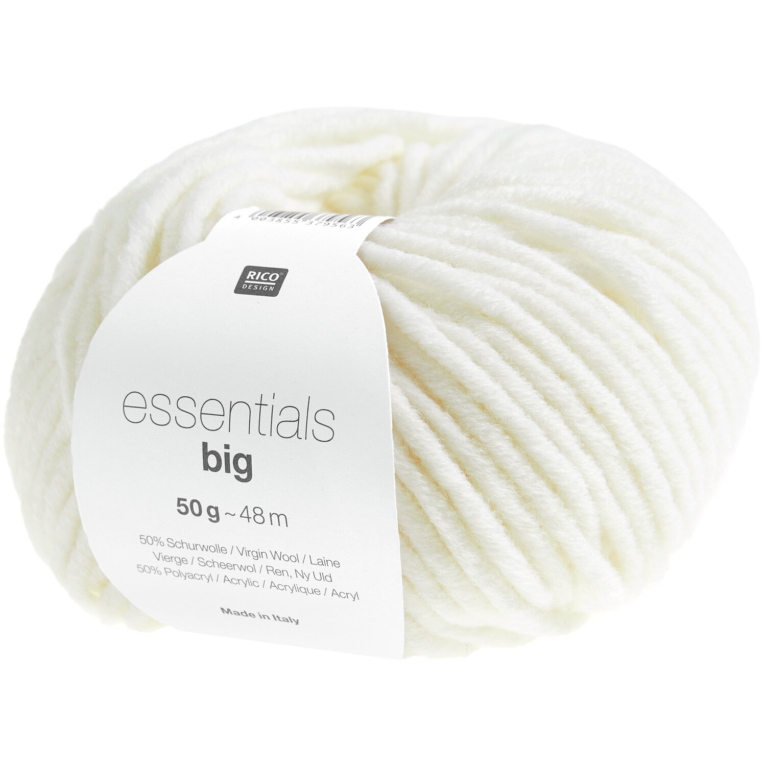 Essentials Big 50g 45m Couleur Crème from Rico Design Essentials Big: Weiches cremefarbenes Garn von Rico Design, ideal für Strickprojekte. 50g, 48m.