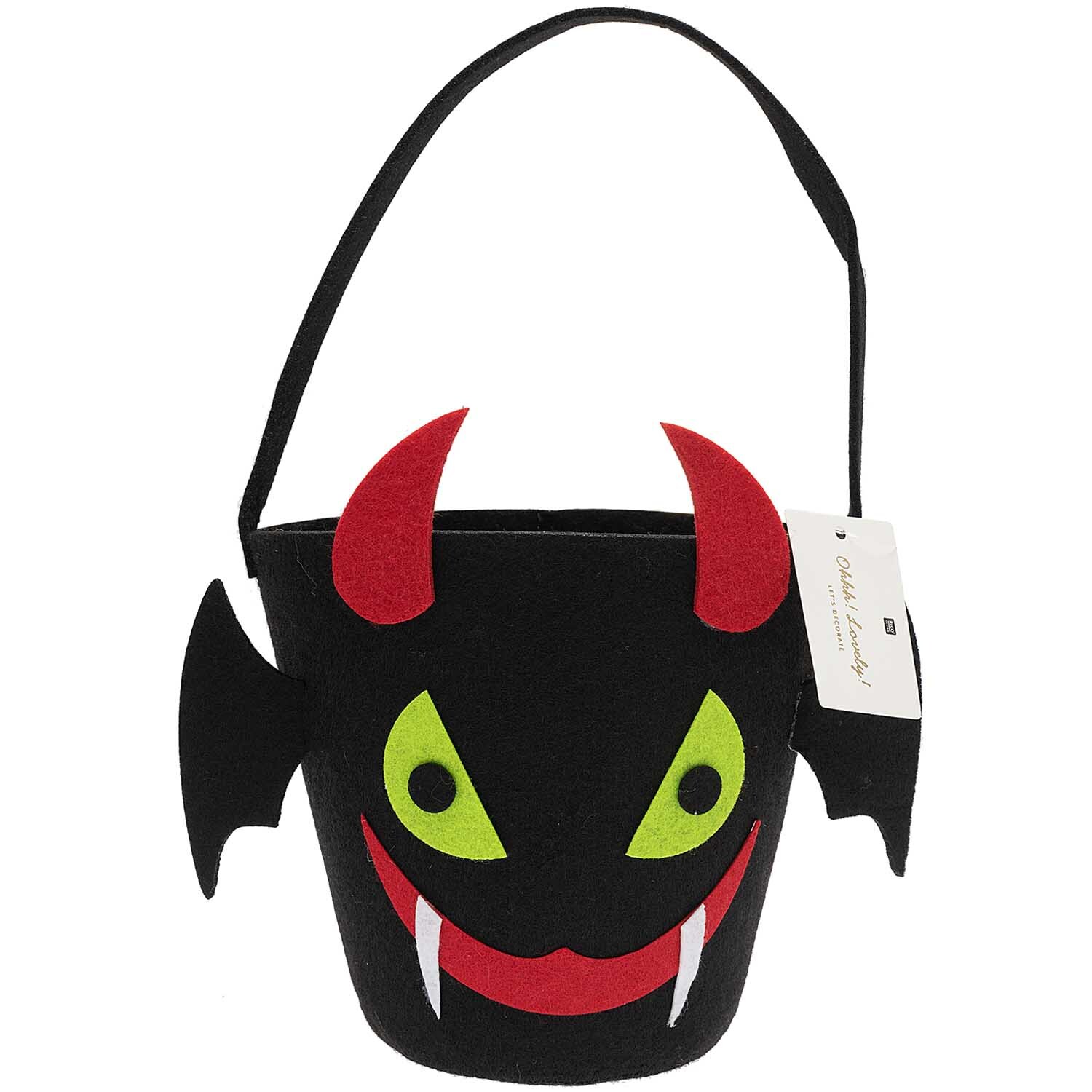 Halloween Filzkorb schwarz 16x16cm von Rico Design