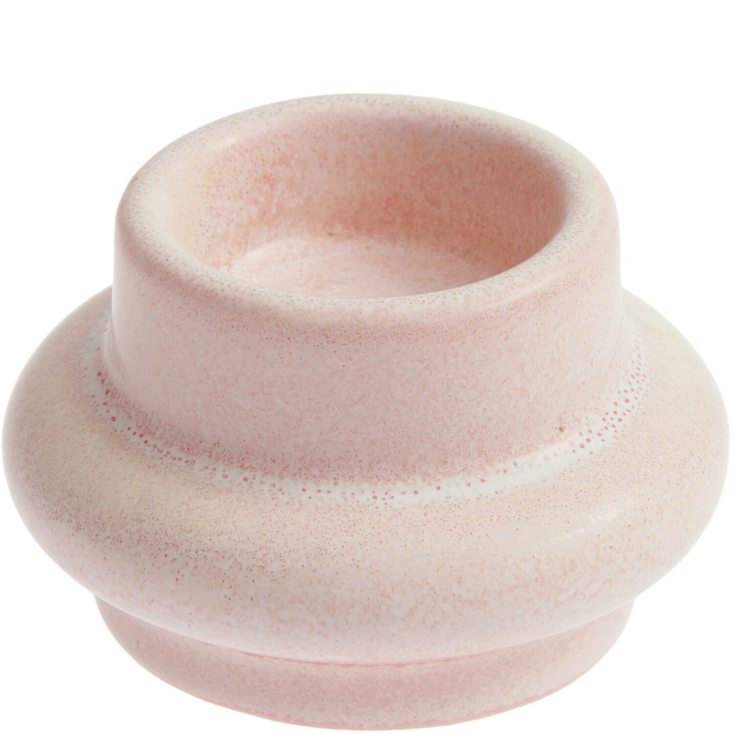 Kerzenhalter Porzellan Rosa, Ø8x5cm für 40mm Kerzen, in zartem Rosa von Rico Design. Ideal für stilvolle Dekorationen.