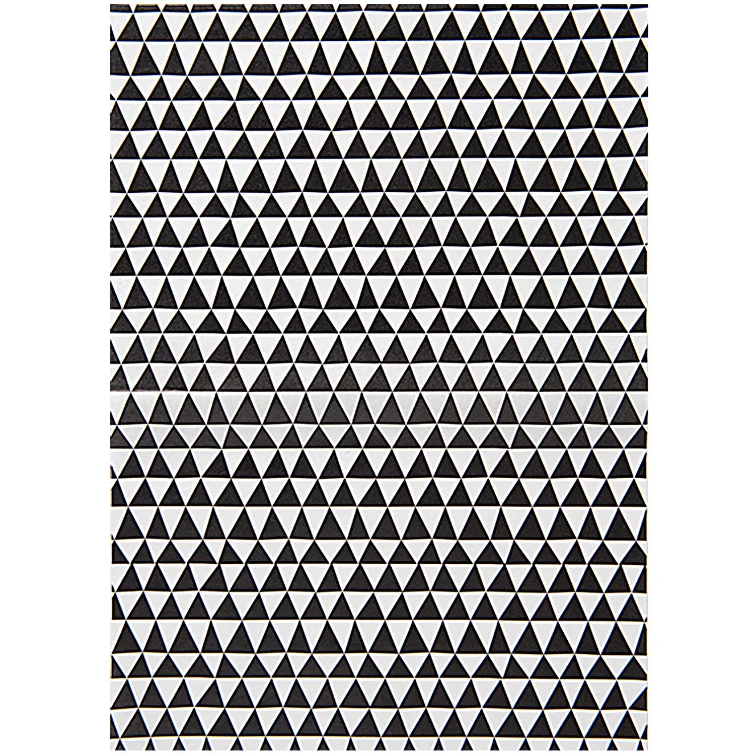 Paper Patch Papier Dreiecke schwarz-weiß 30x42cm zeigt ein geometrisches Muster aus schwarzen und weißen Dreiecken von Rico Design.