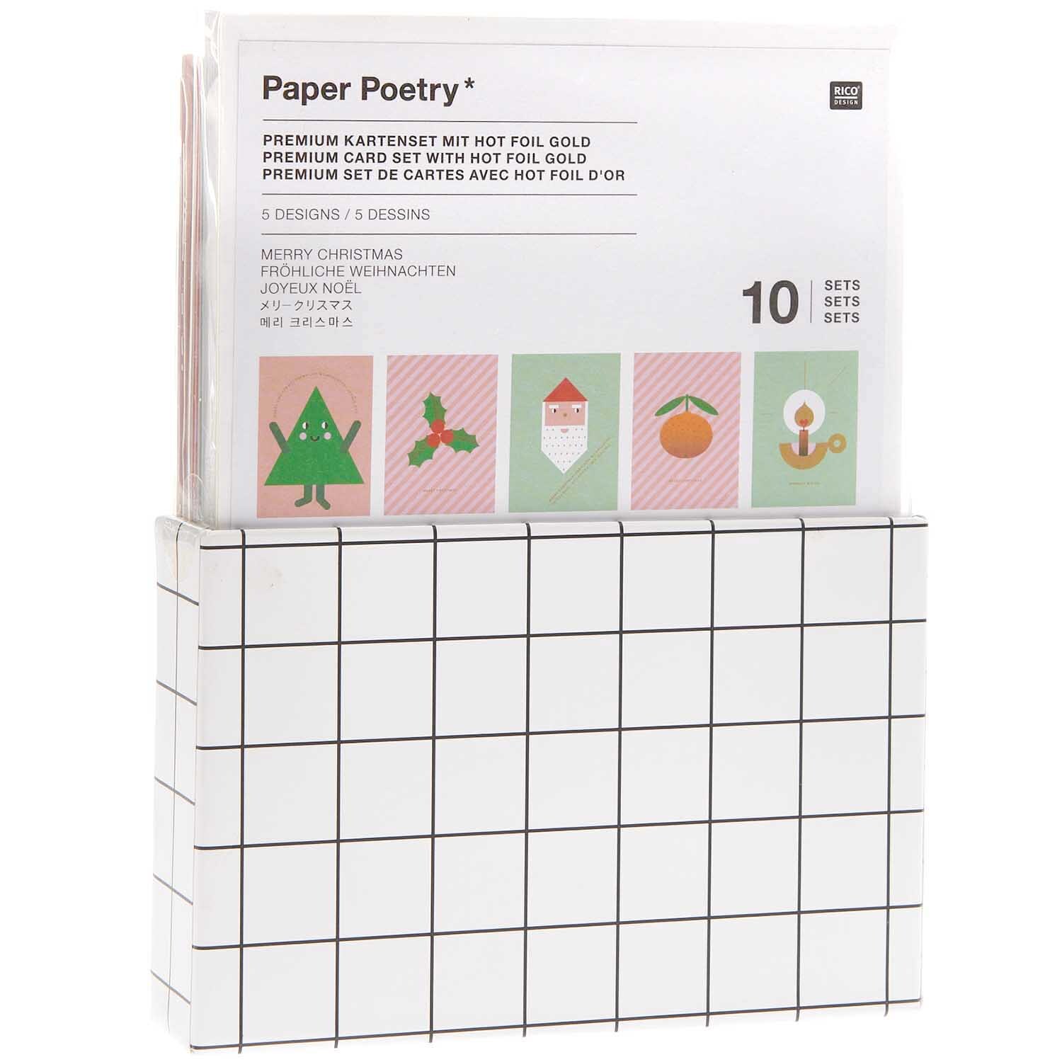 Paper Poetry Kartenset Merry Christmas B6 20-teilig von Rico Design