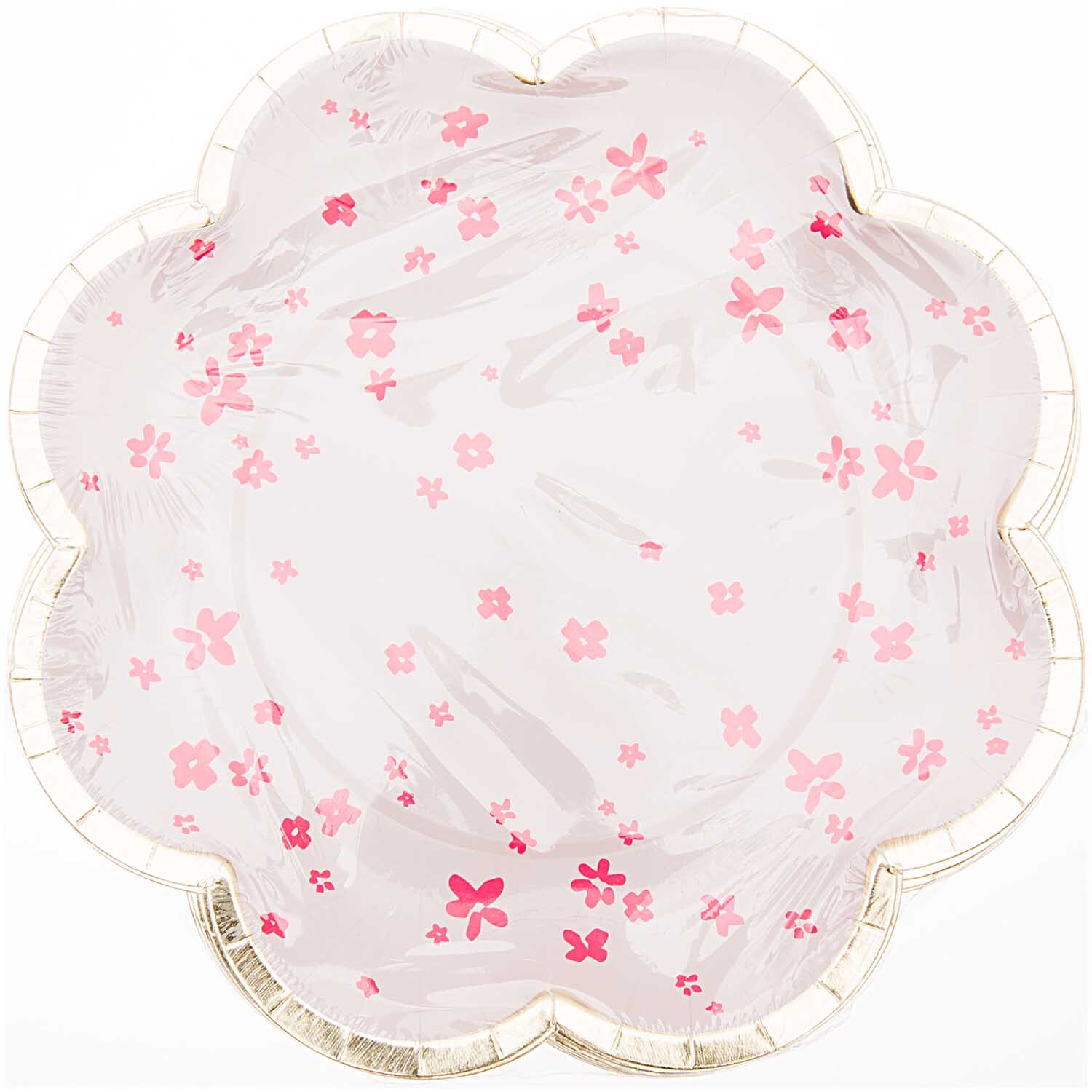 Pappteller Blume Blüten rosa 21cm 12 Stück von Rico Design