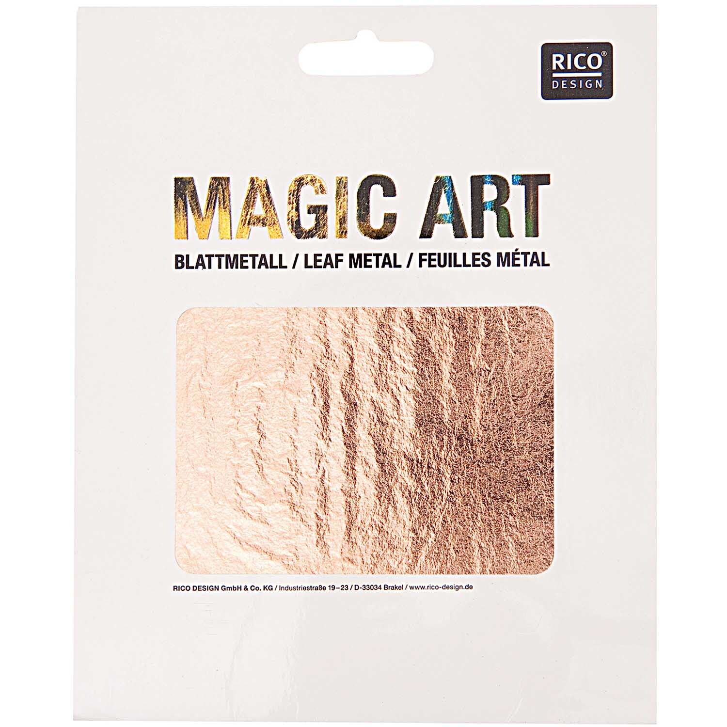 Magic Art Blattmetall 25 Blatt Farbe Kupfer von Rico Design Magic Art Blattmetall 25 Blatt von Rico Design in Kupfer, ideal für kreative Bastelprojekte.