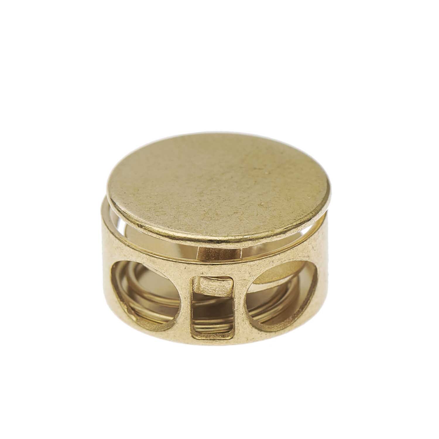 Itoshii - Ponii Beads Verschlüsse aus Metall in Gold, 14x9mm, 6 Stück. Runde, glänzende Form. Ideal für Schmuckdesign.