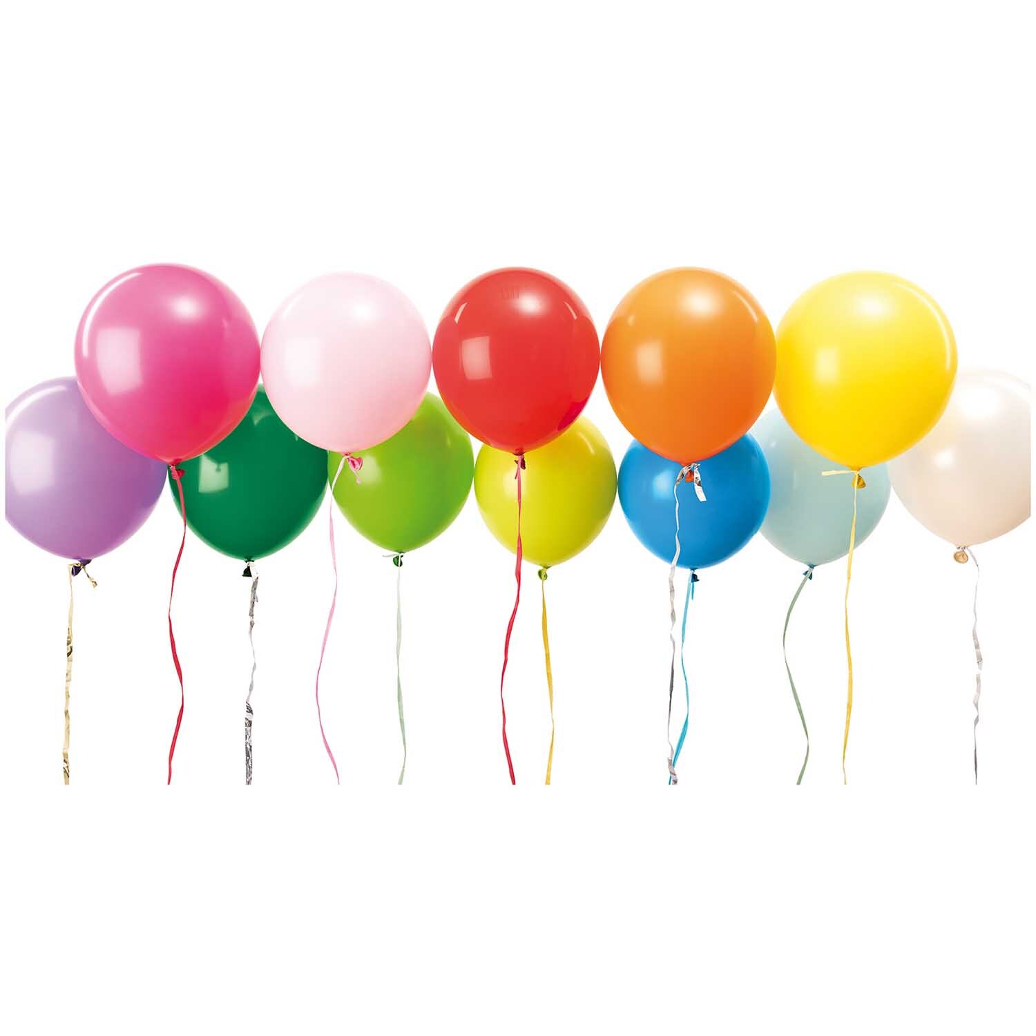 Luftballon Mix: Eine bunte Auswahl an Ballons in verschiedenen Farben, ideal für Feiern.