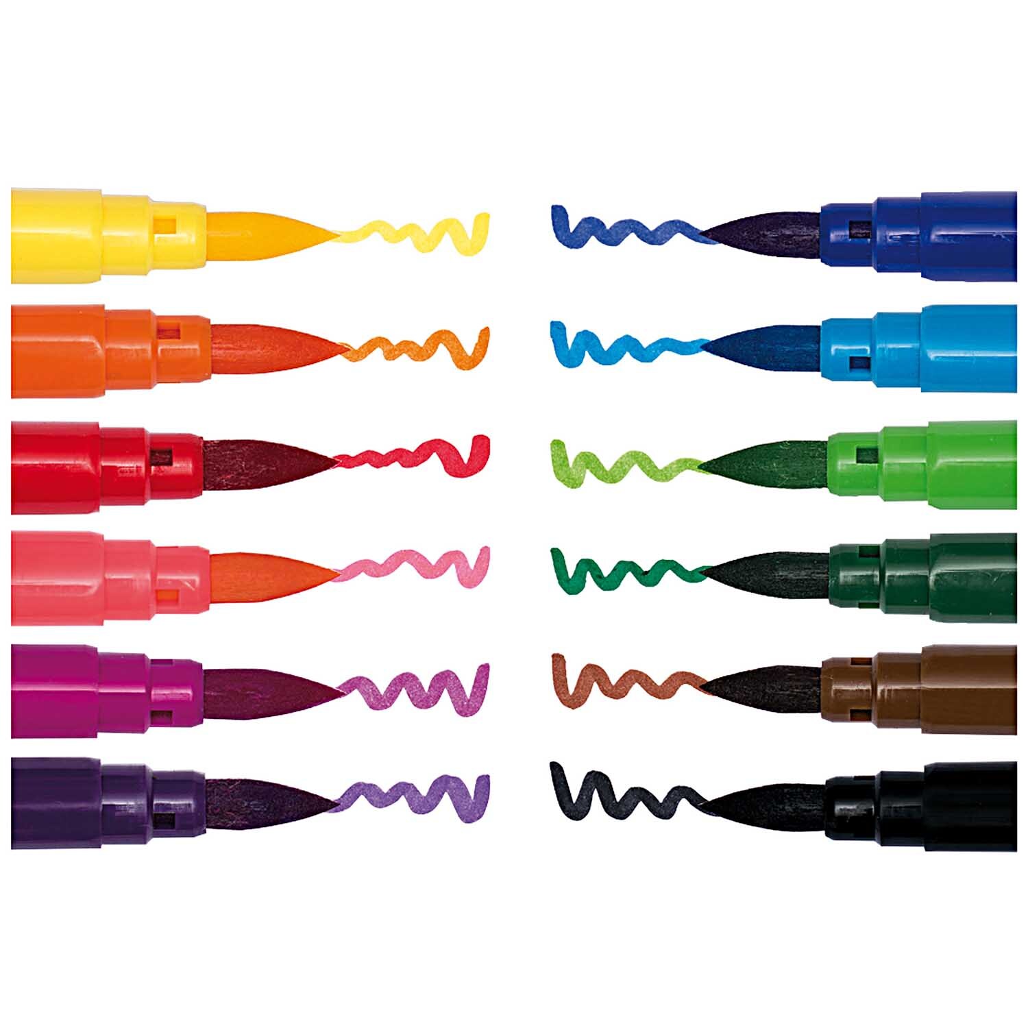 Paper Poetry Brushpen Filzstifte 1-4mm 12 Stück von Rico Design