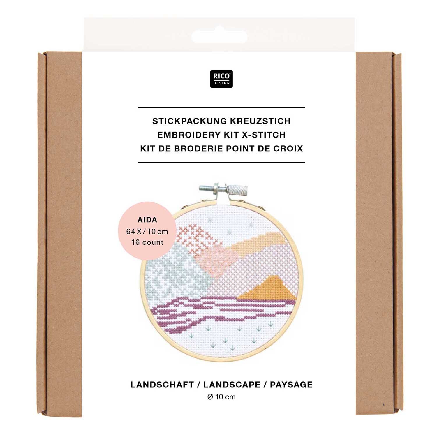 Mini Kit de broderie Paysage Image Ø 10cm from Rico Design