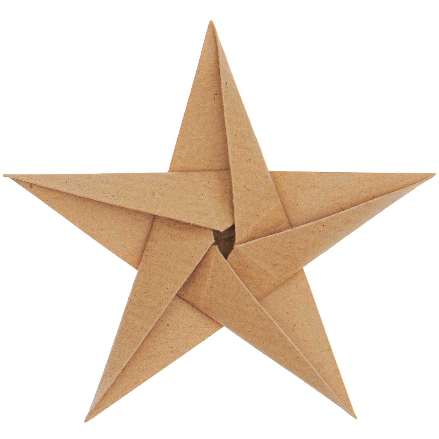 Paper Poetry Bascetta Origamipapier: Ein brauner, kunstvoll gefalteter Origami-Stern aus 32 Blatt von Rico Design.