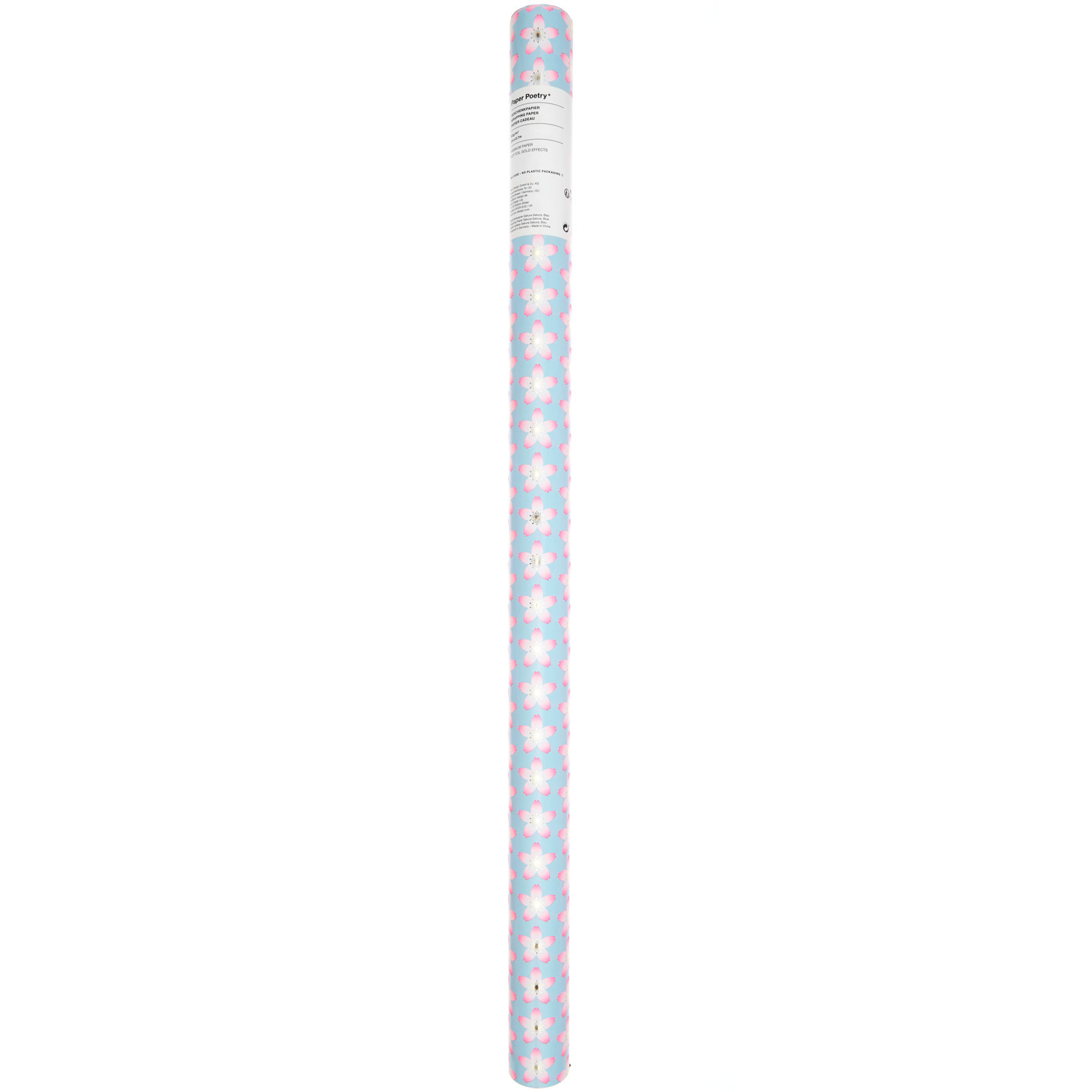 Geschenkpapier Kirschblüten Blau 70cm 2m 80g/m² von Rico Design