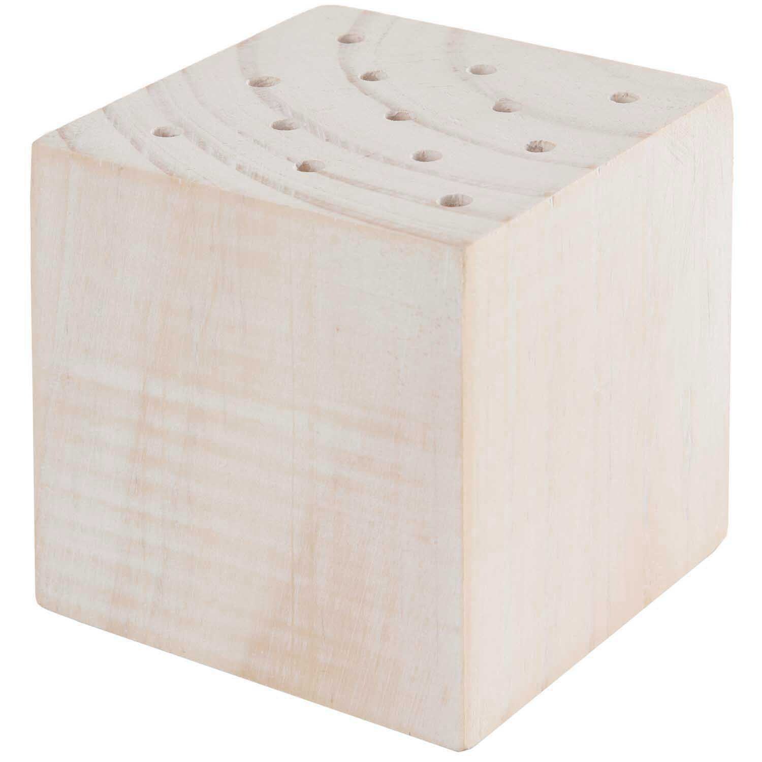 Holzständer für Trockenblumen 8x8x8cm Farbe Weiß von Rico Design