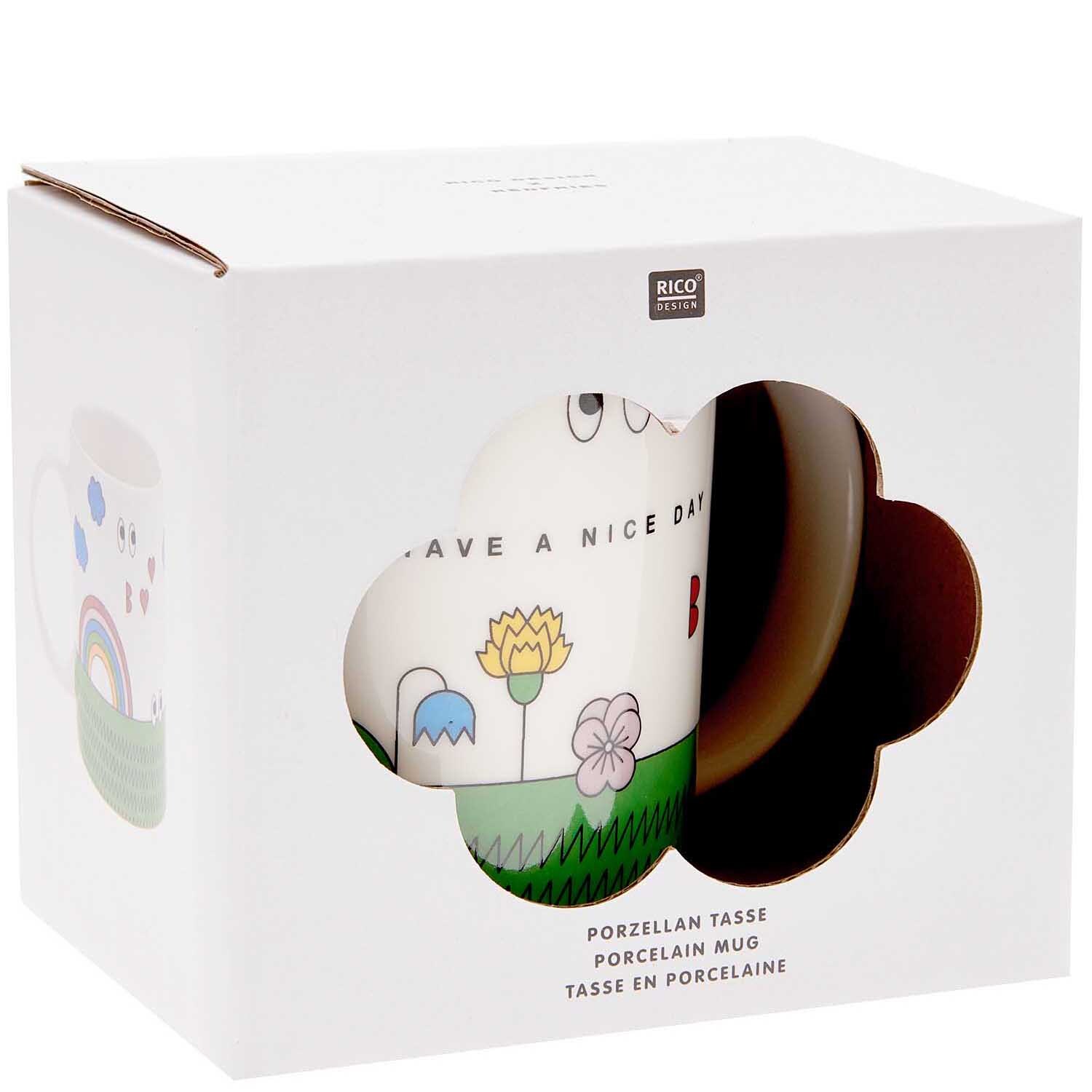 Rico Design x Redfries Porzellan Tasse Eye Candy 9,5cm Ø8cm von Rico Design